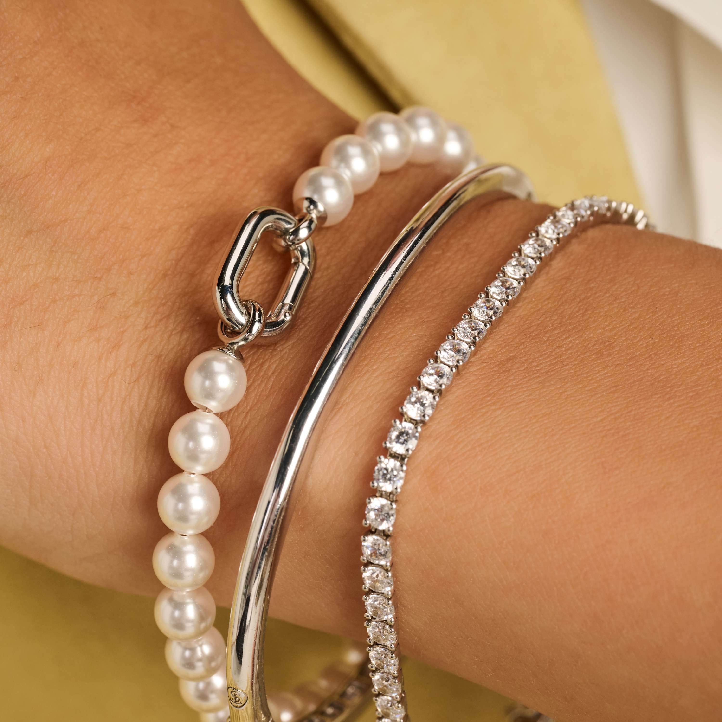Parel Armband met schakel - Image 8