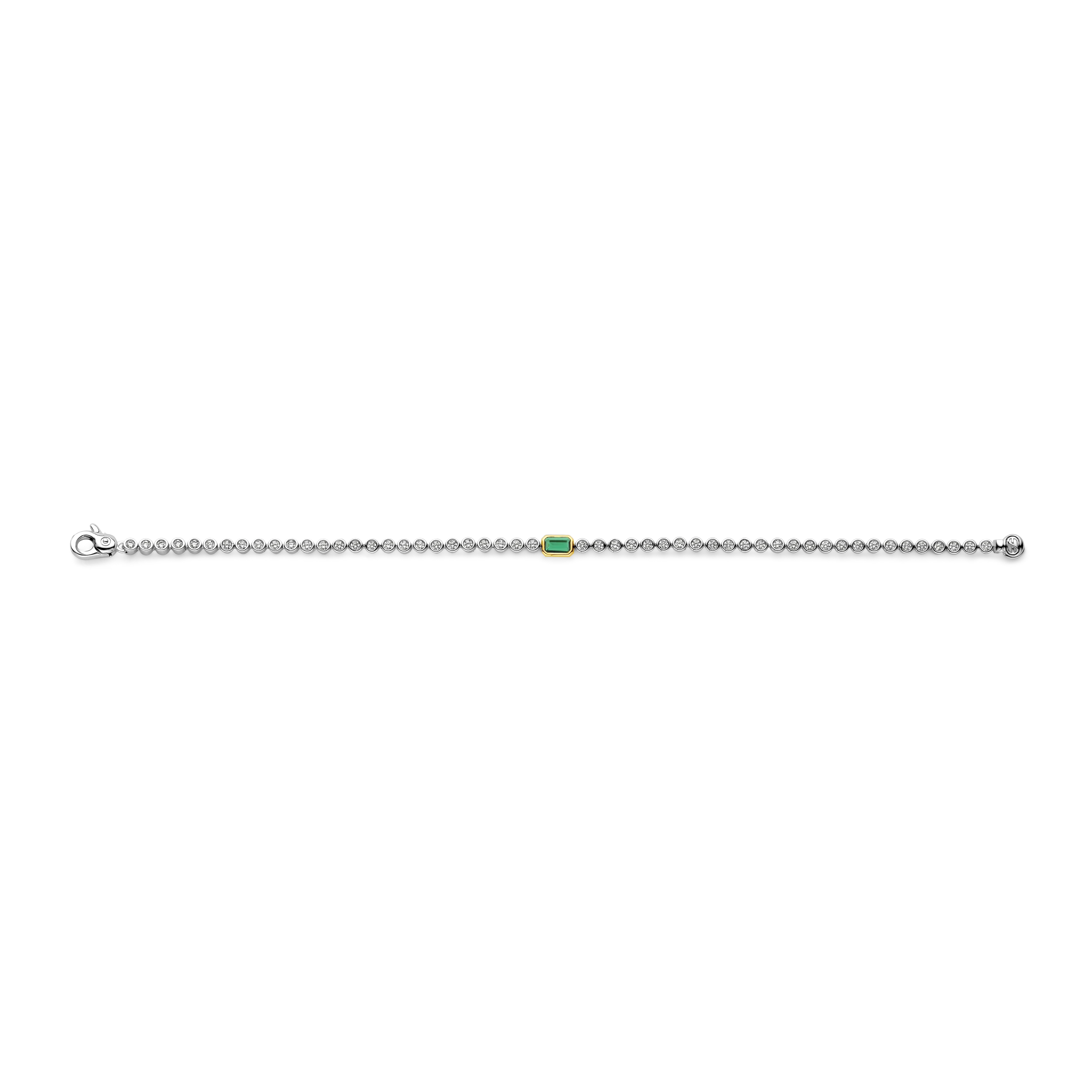Baguette Tennis Armband met Smaragdgroen - Image 2