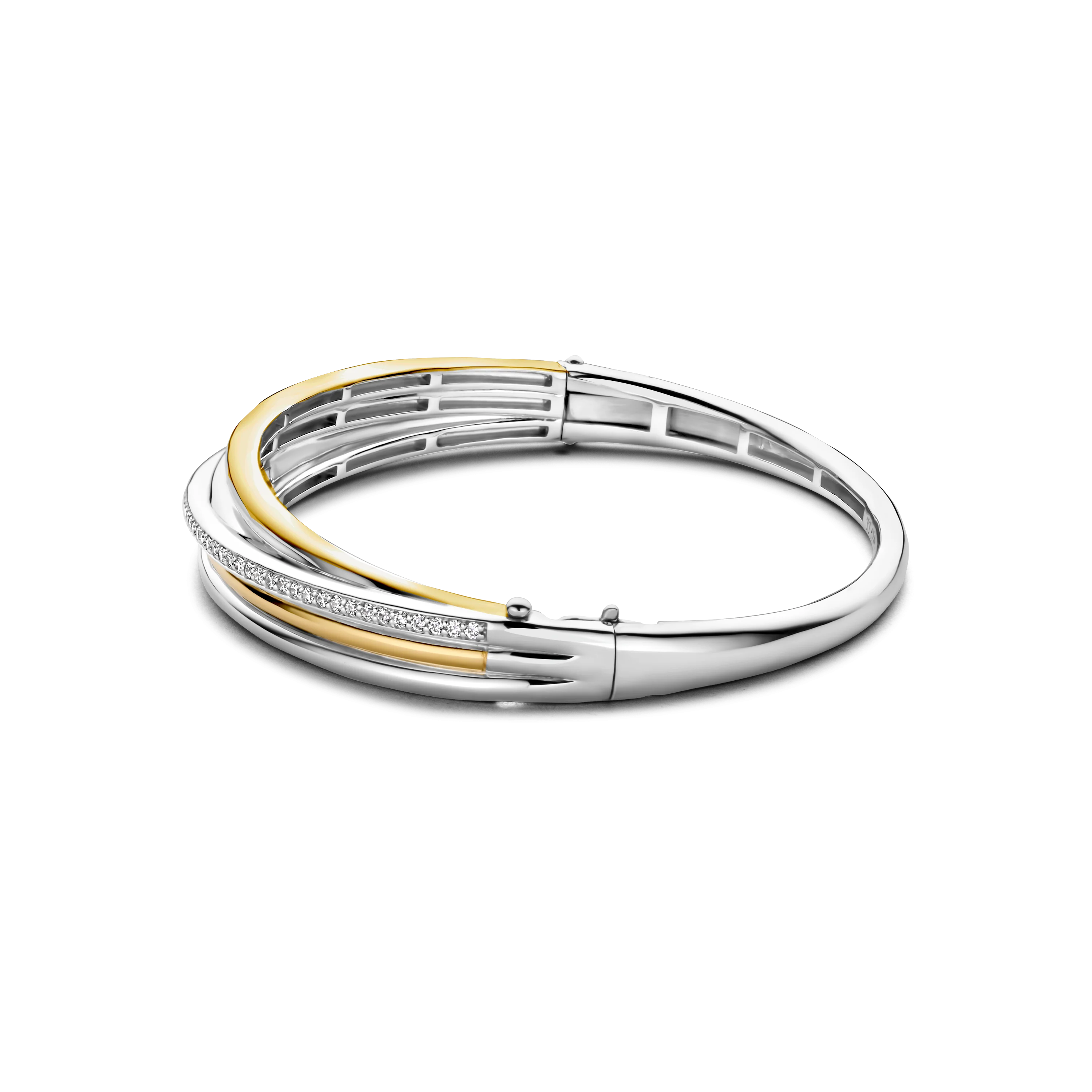Zirkonia Crossover Bangle Bicolor - Image 2