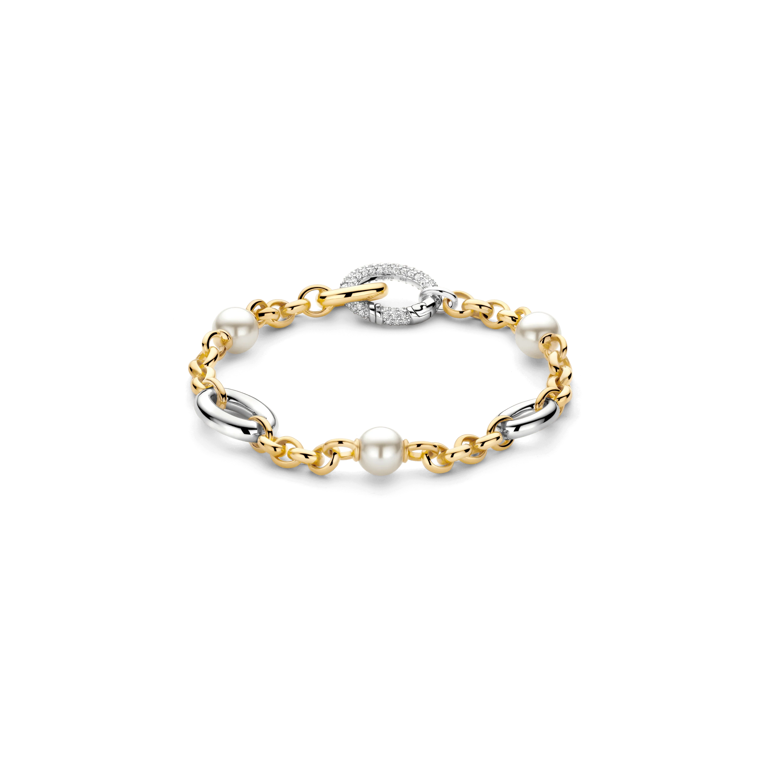 Connected Zirkonia Parel Armband