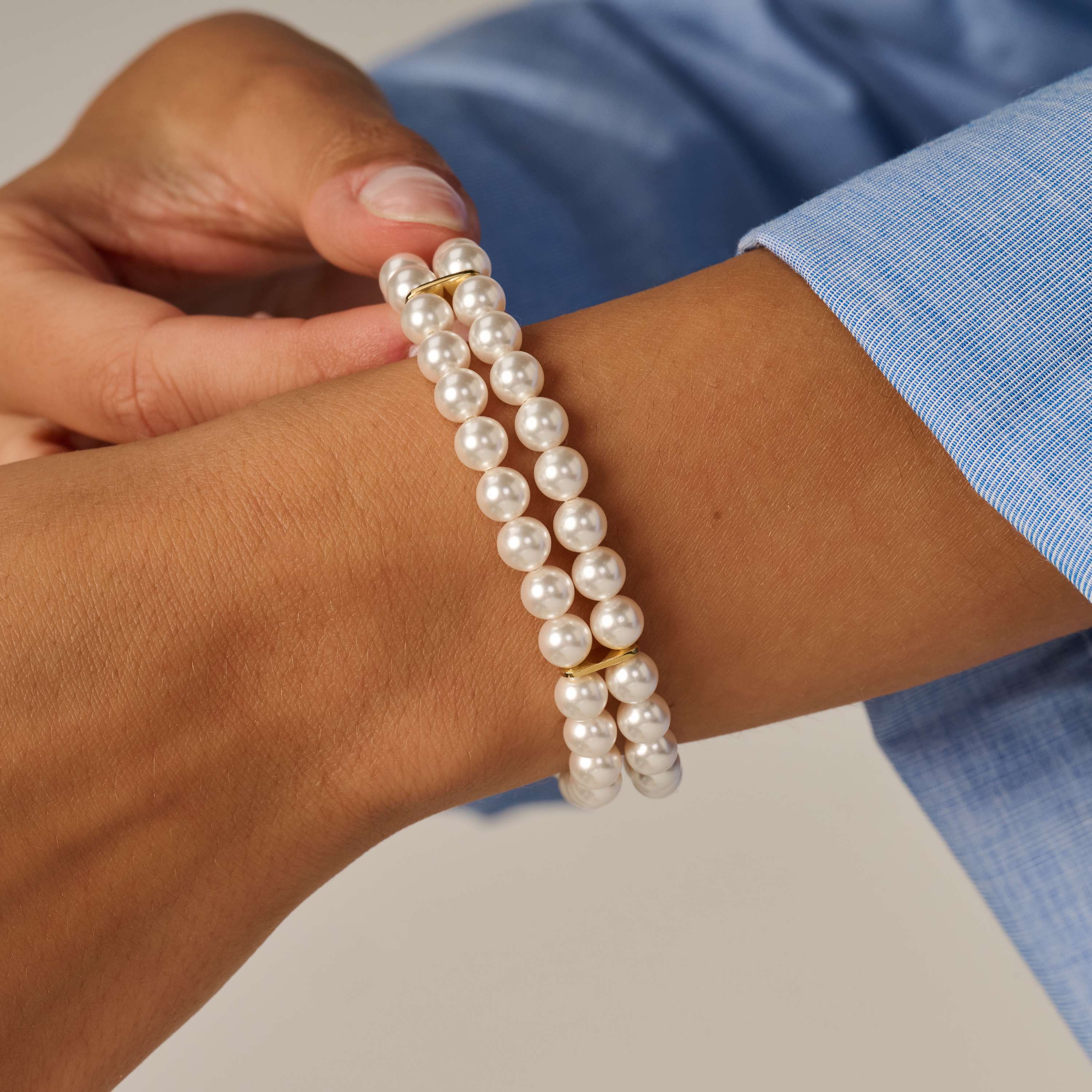 Classic Dubbele Parel Armband - Image 8
