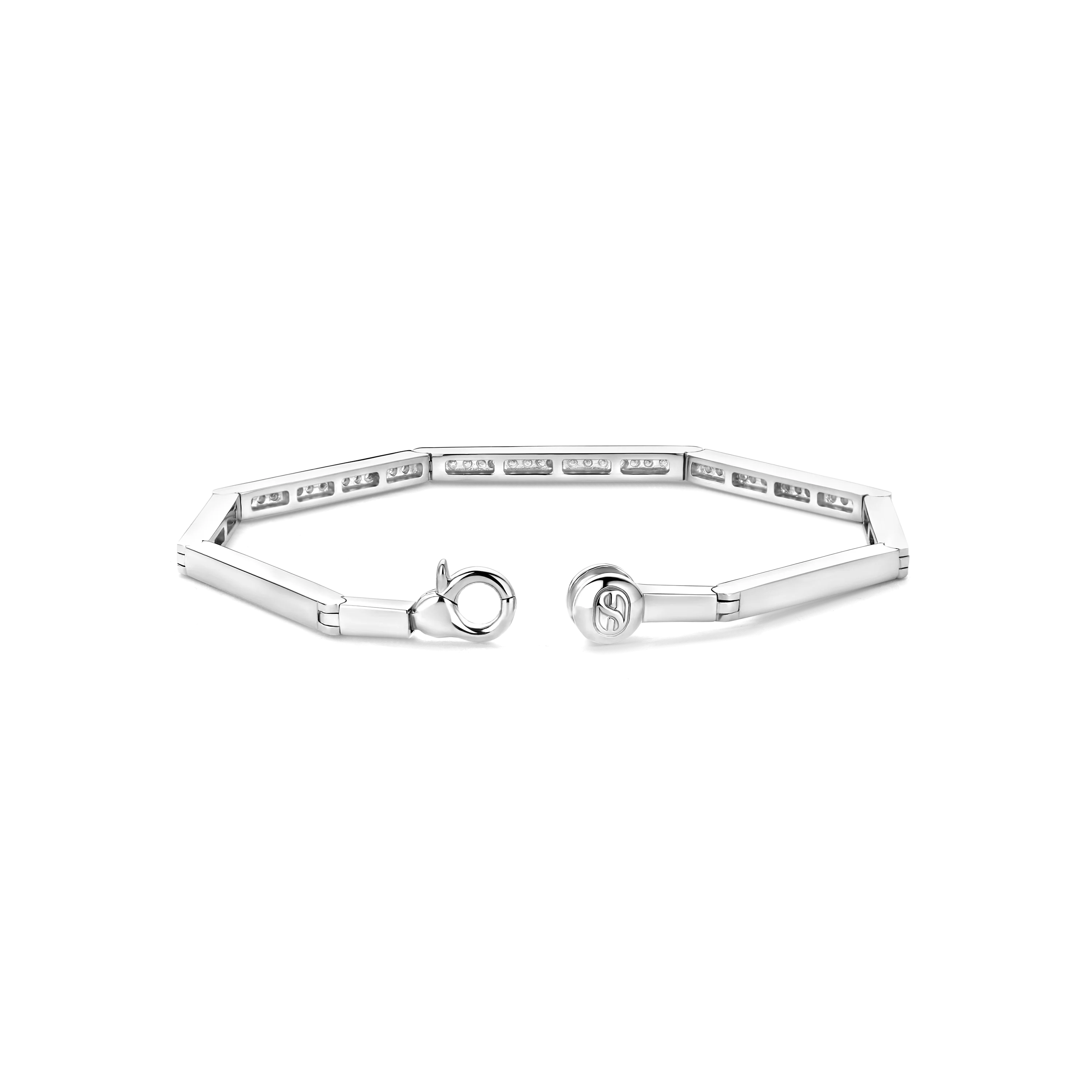 Vintage Zirkonia Schakel Armband - Image 3