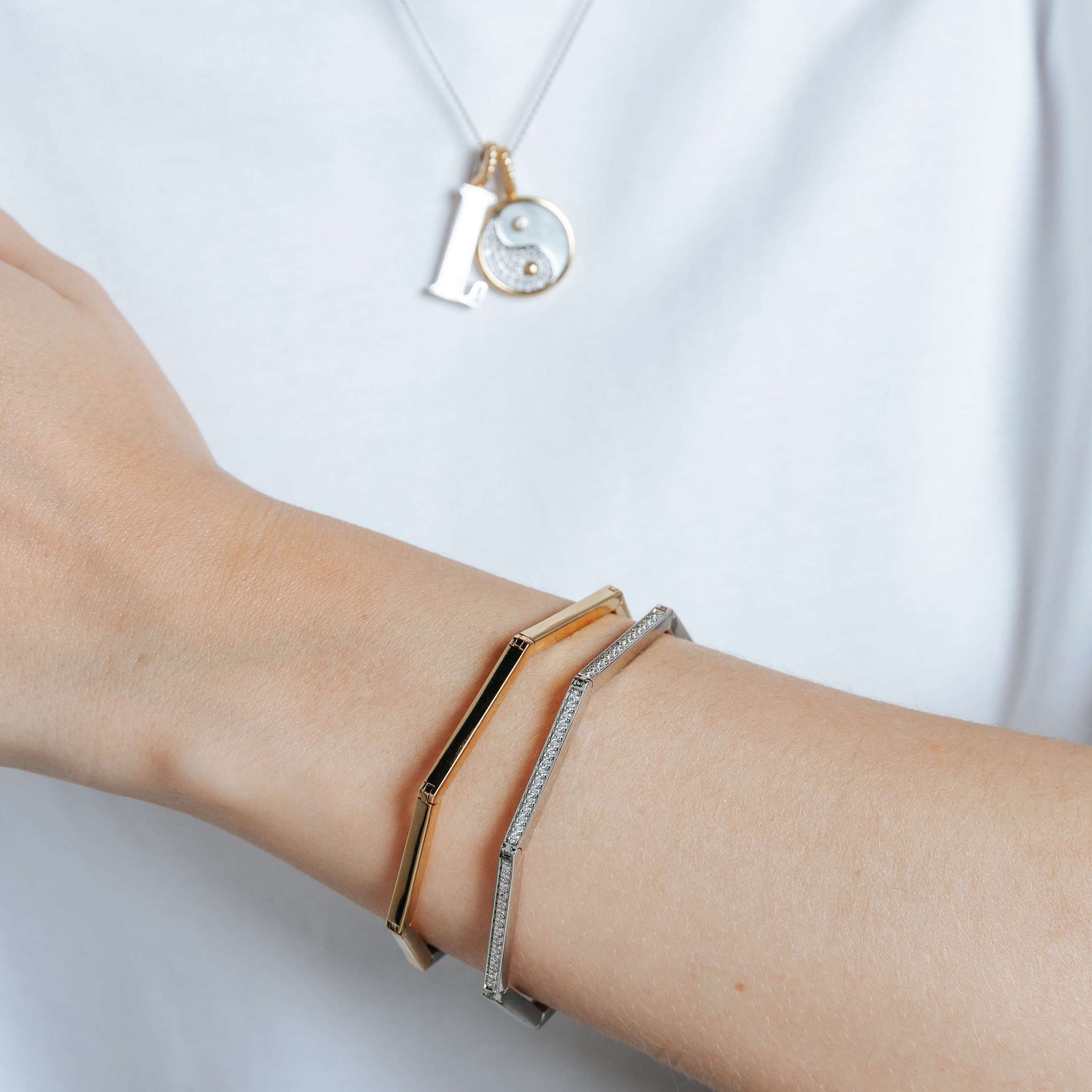 Vintage Zirkonia Schakel Armband - Image 5