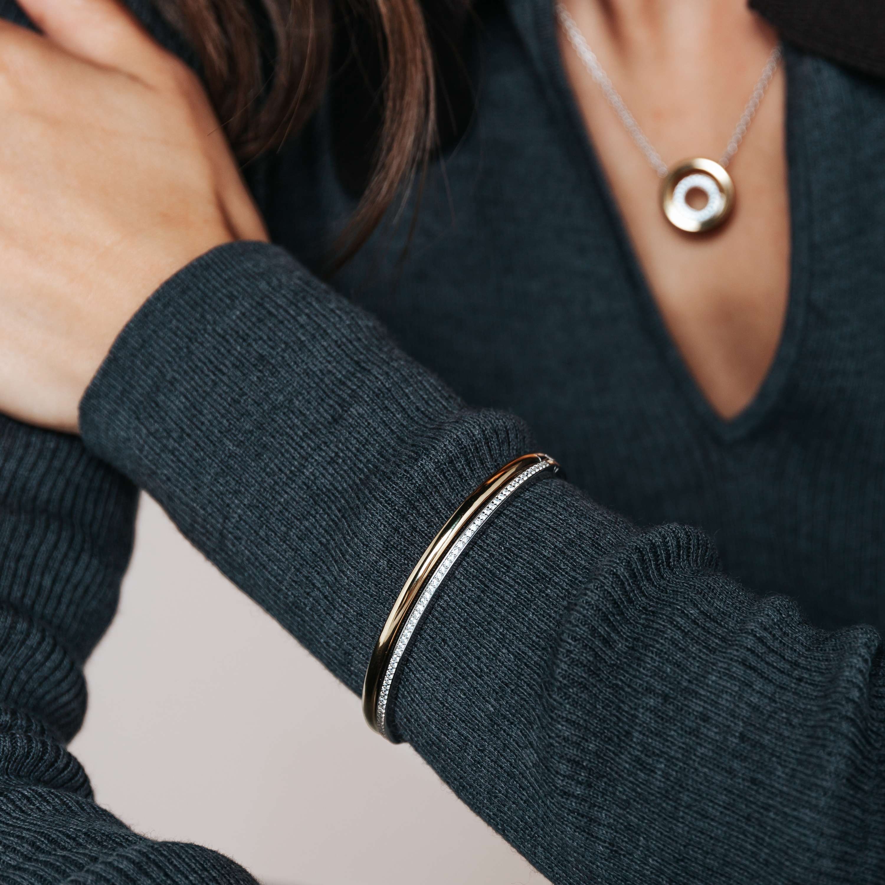 Zirkonia Double Bangle - Image 5