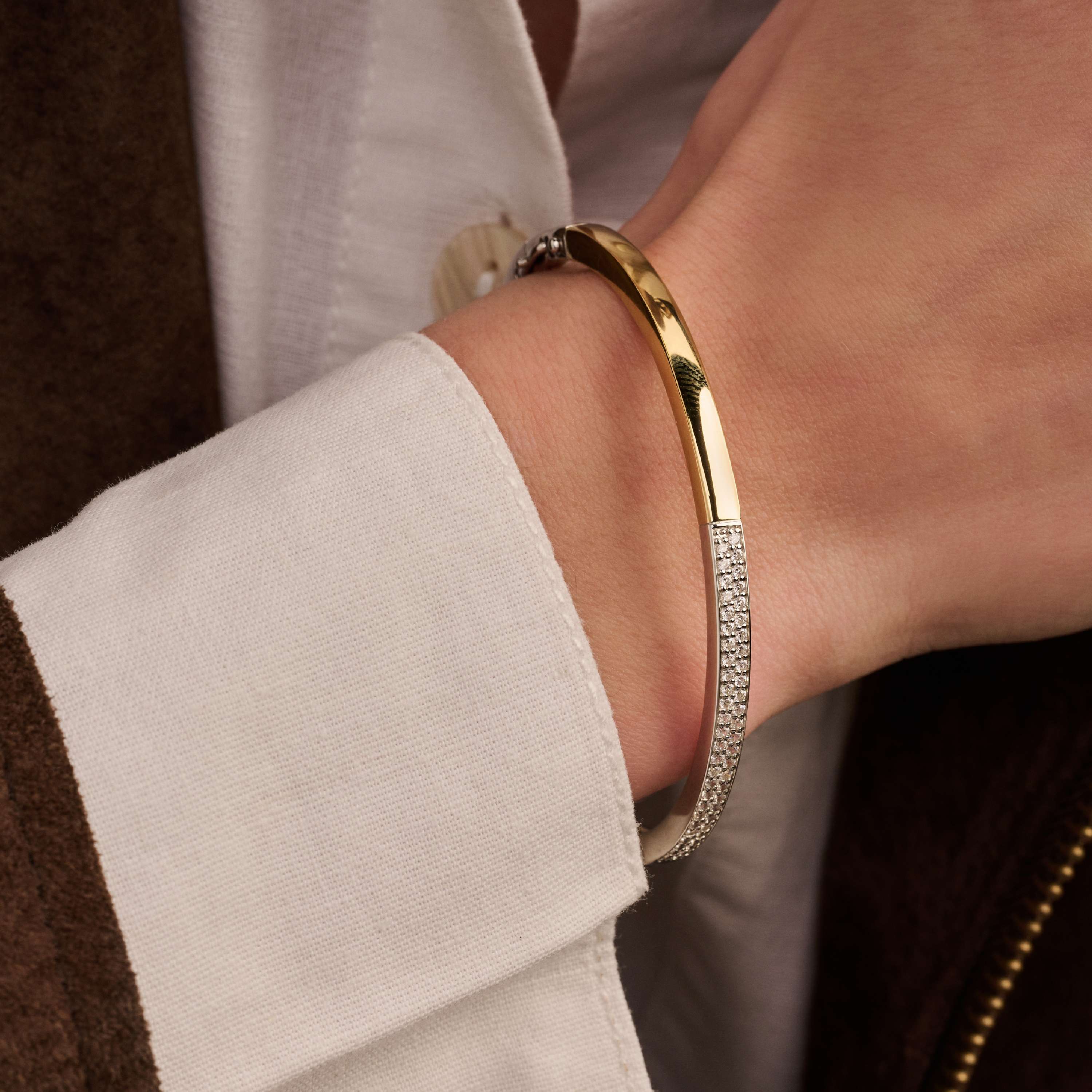 Contrast Zirkonia Bangle - Image 6