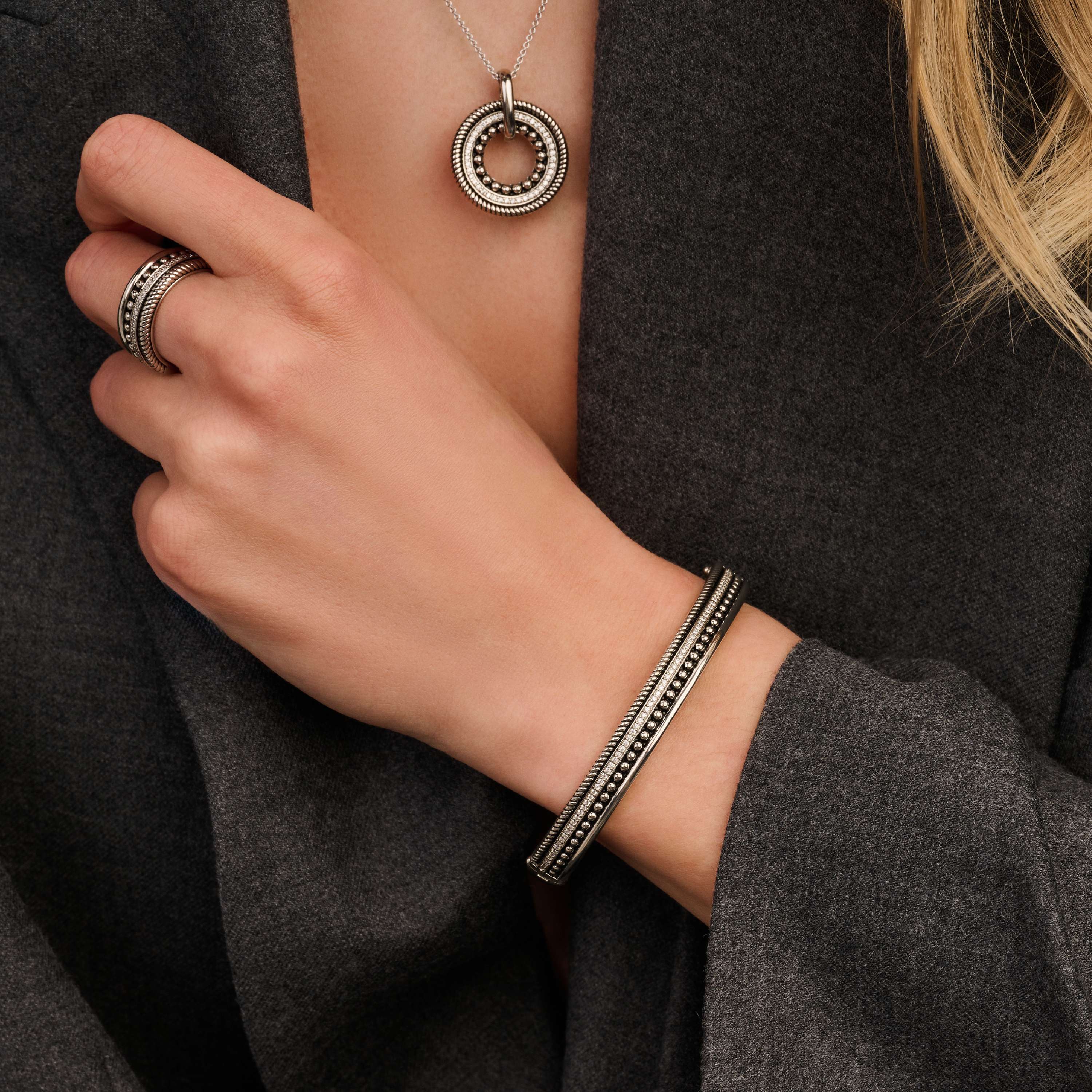 Structure Bangle Zilver - Image 6