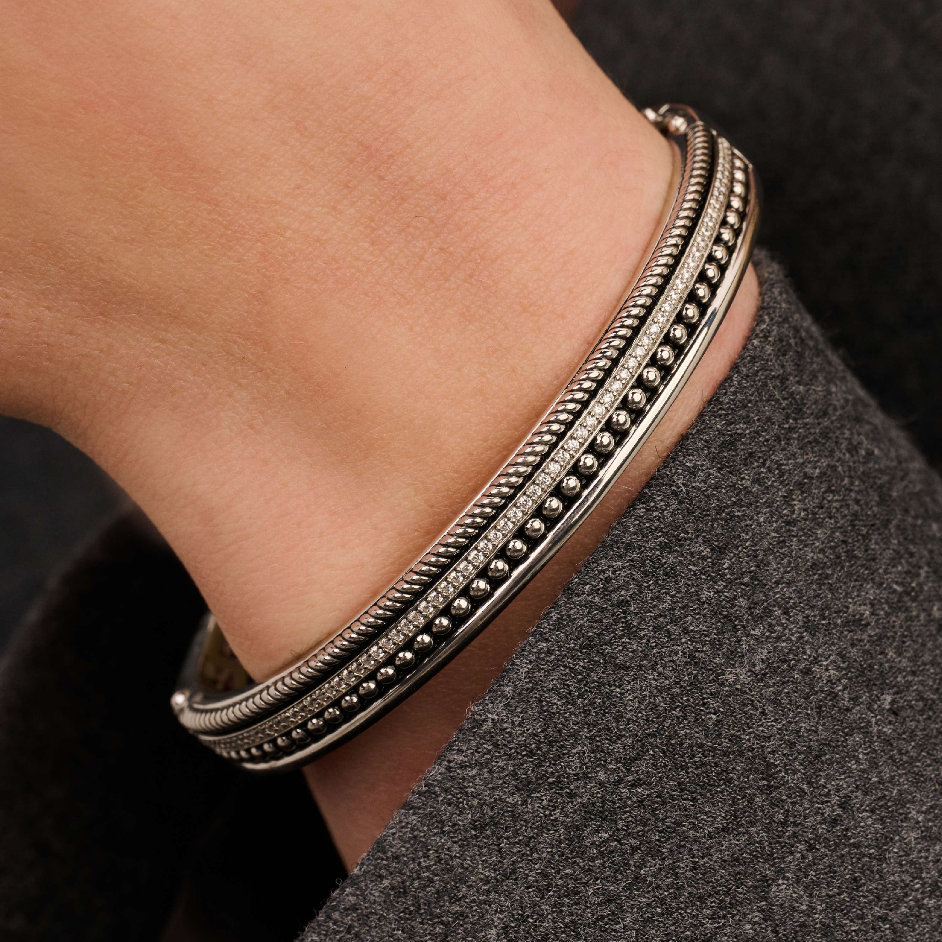Structure Bangle Zilver - Image 7