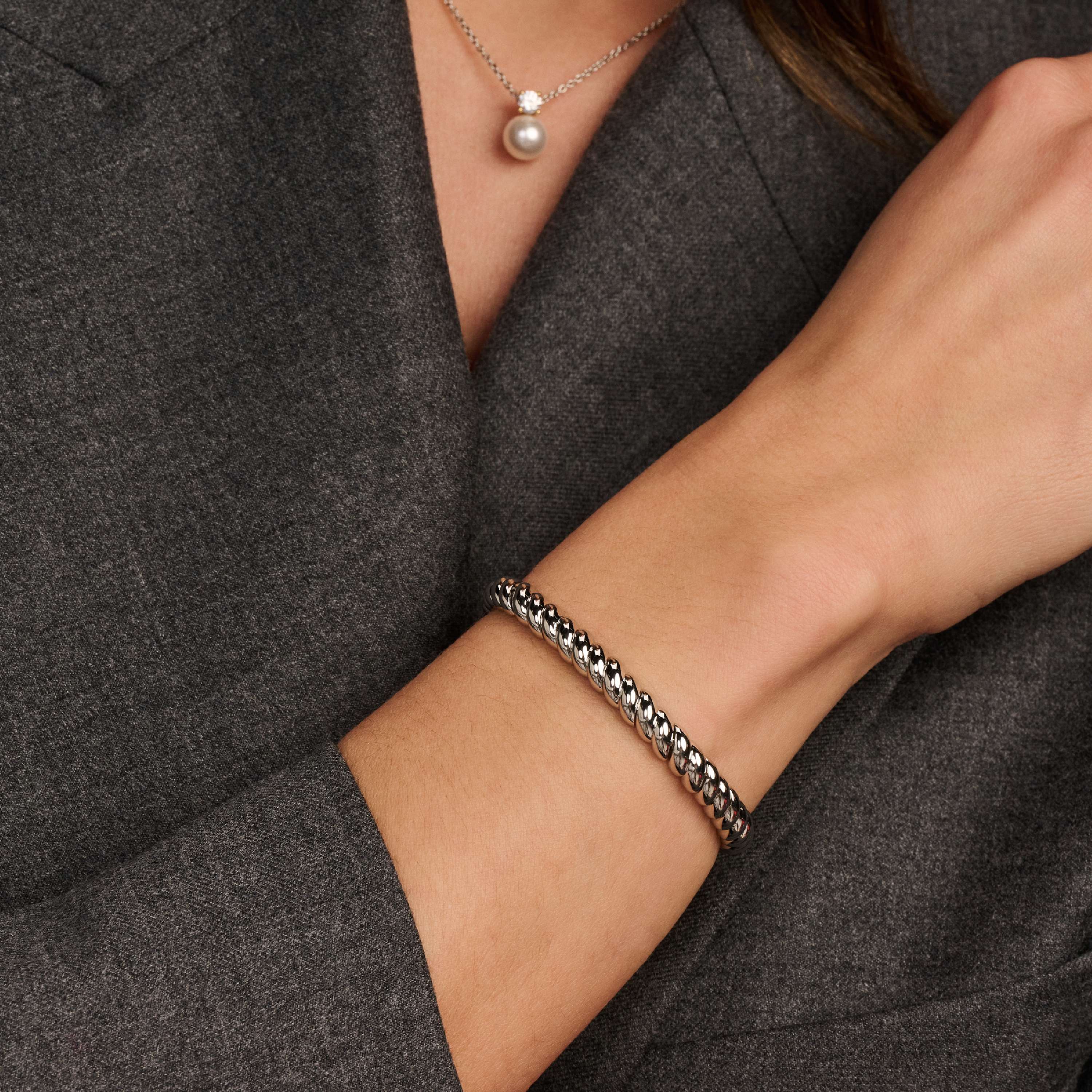 Vintage Geribbelde Bangle - Image 6