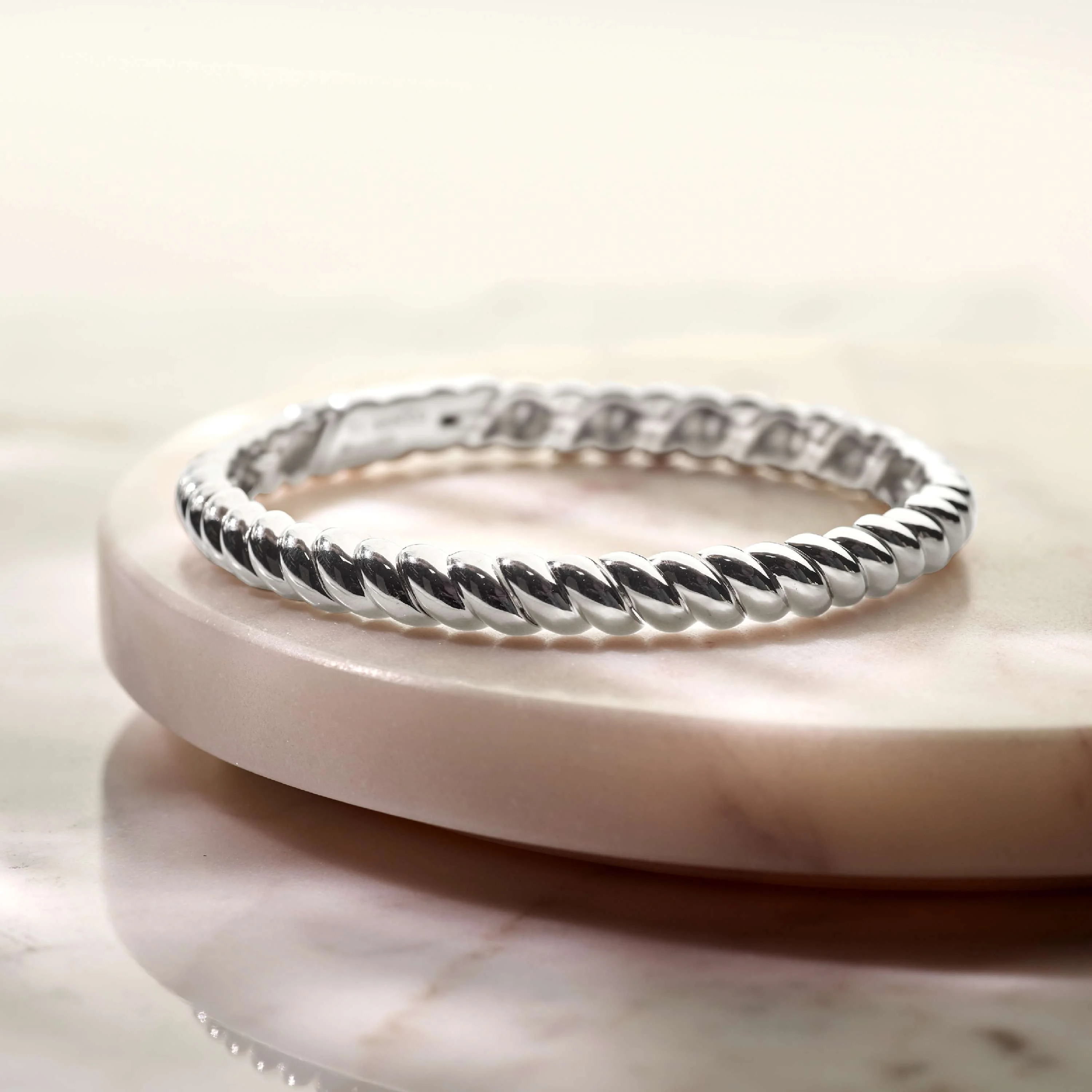 Vintage Geribbelde Bangle - Image 8