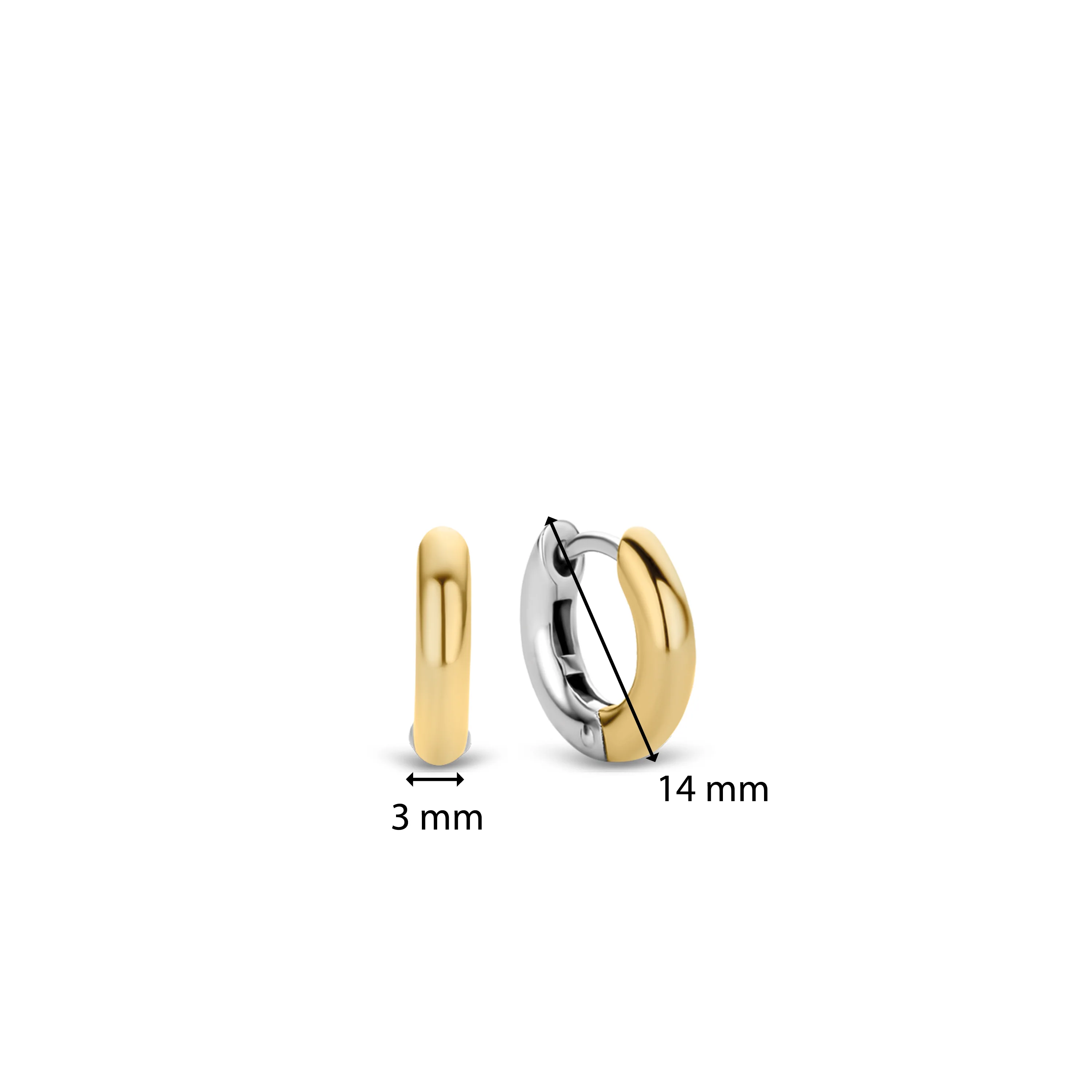 Classic Goudkleurige Kleine Oorringen 14mm - Image 5