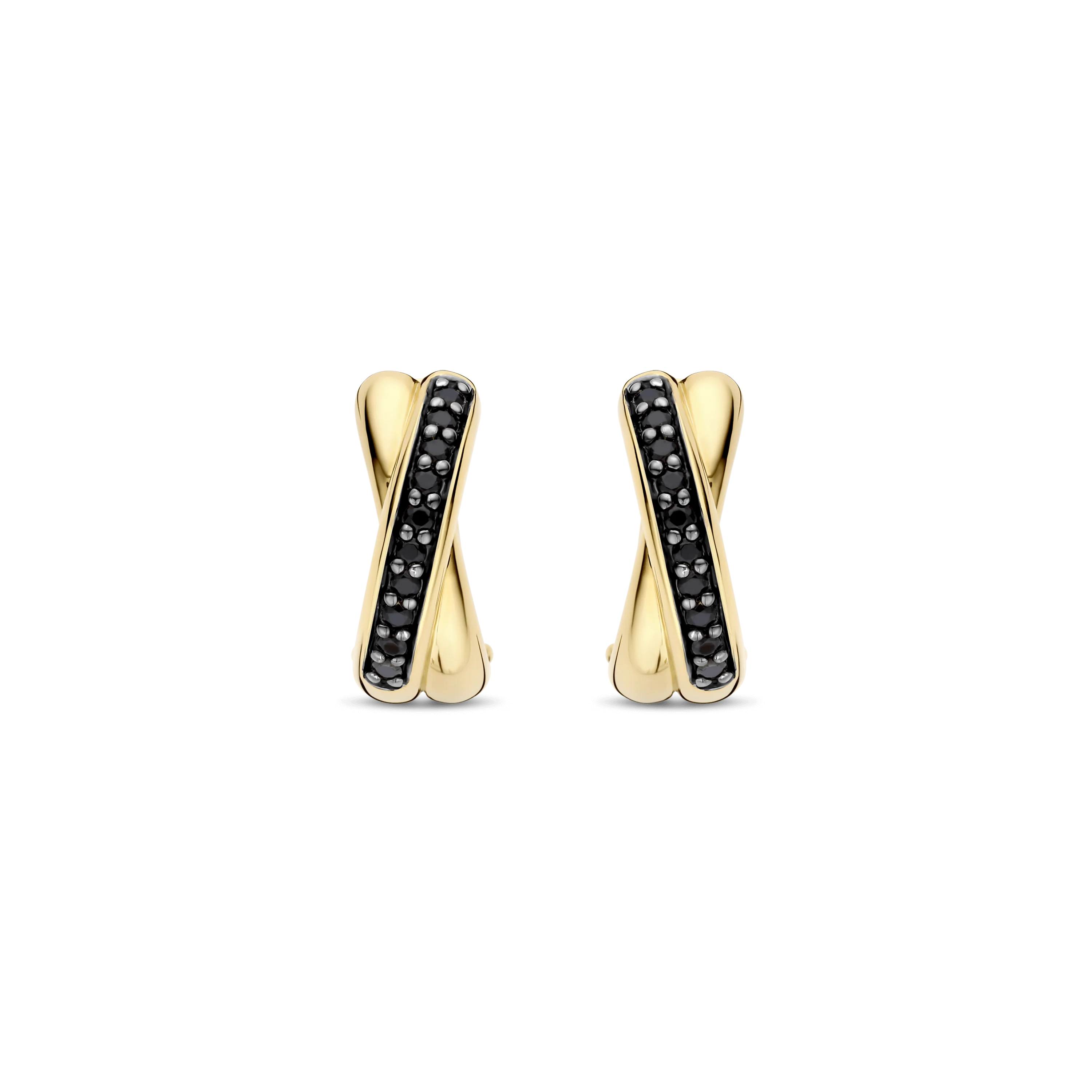 Zwarte Zirkonia Crossover Hoops - Image 2