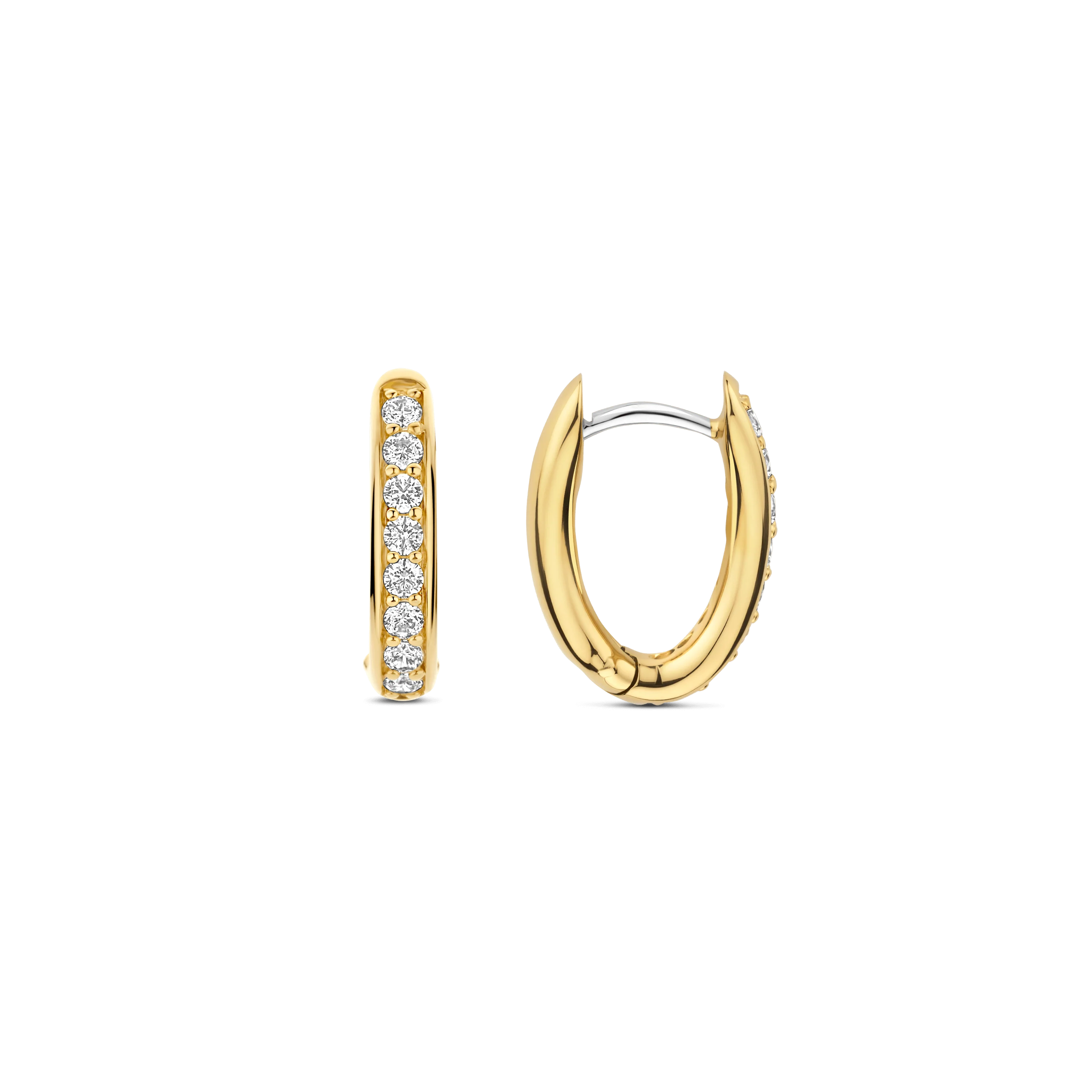 Tennis Small Oval Hoops 11mm - Image 3