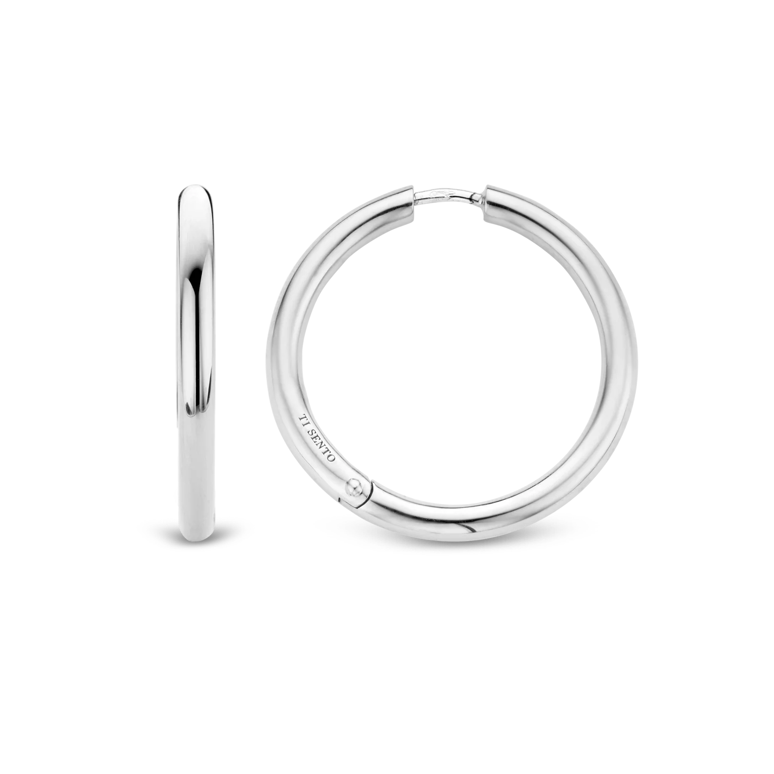Classic Zilveren Oversized Hoops 30mm - Image 3