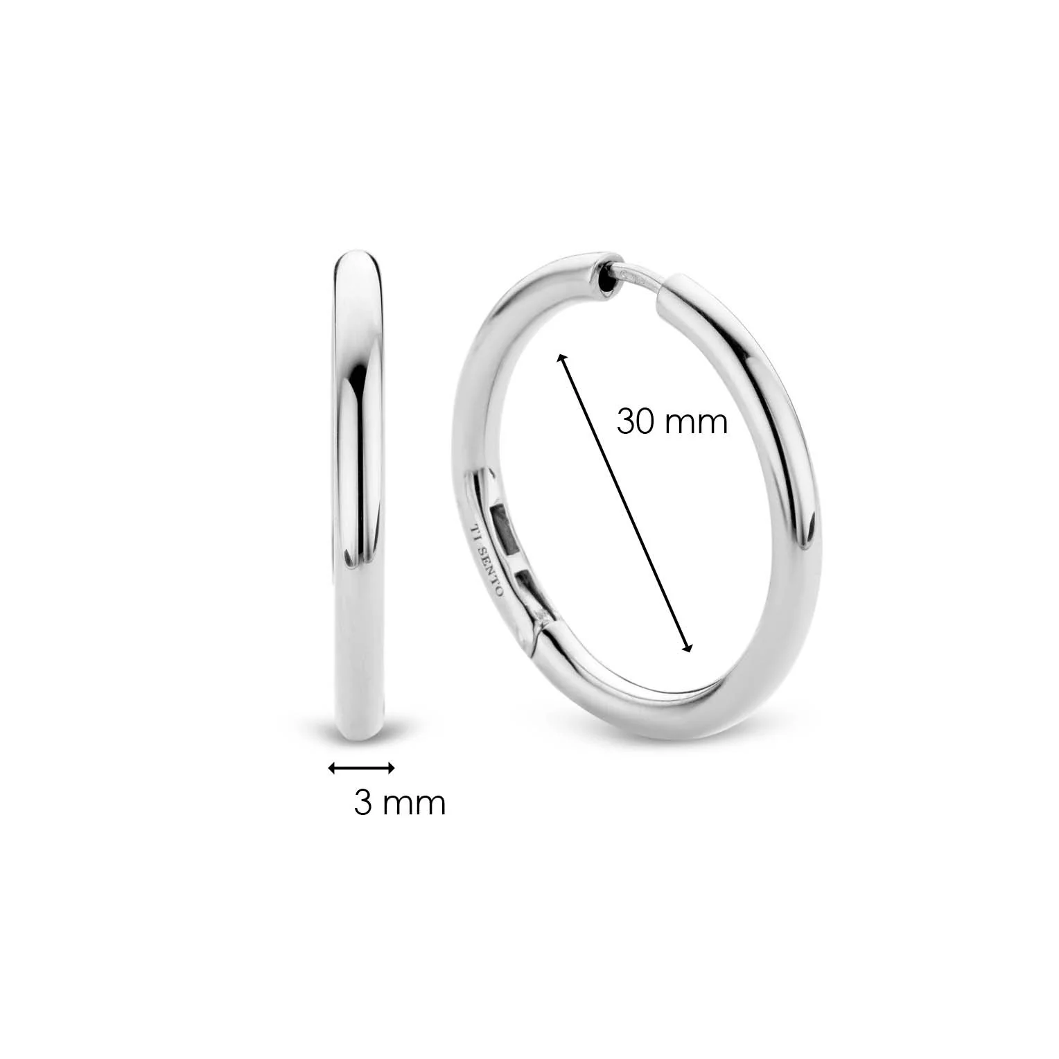 Classic Zilveren Oversized Hoops 30mm - Image 4