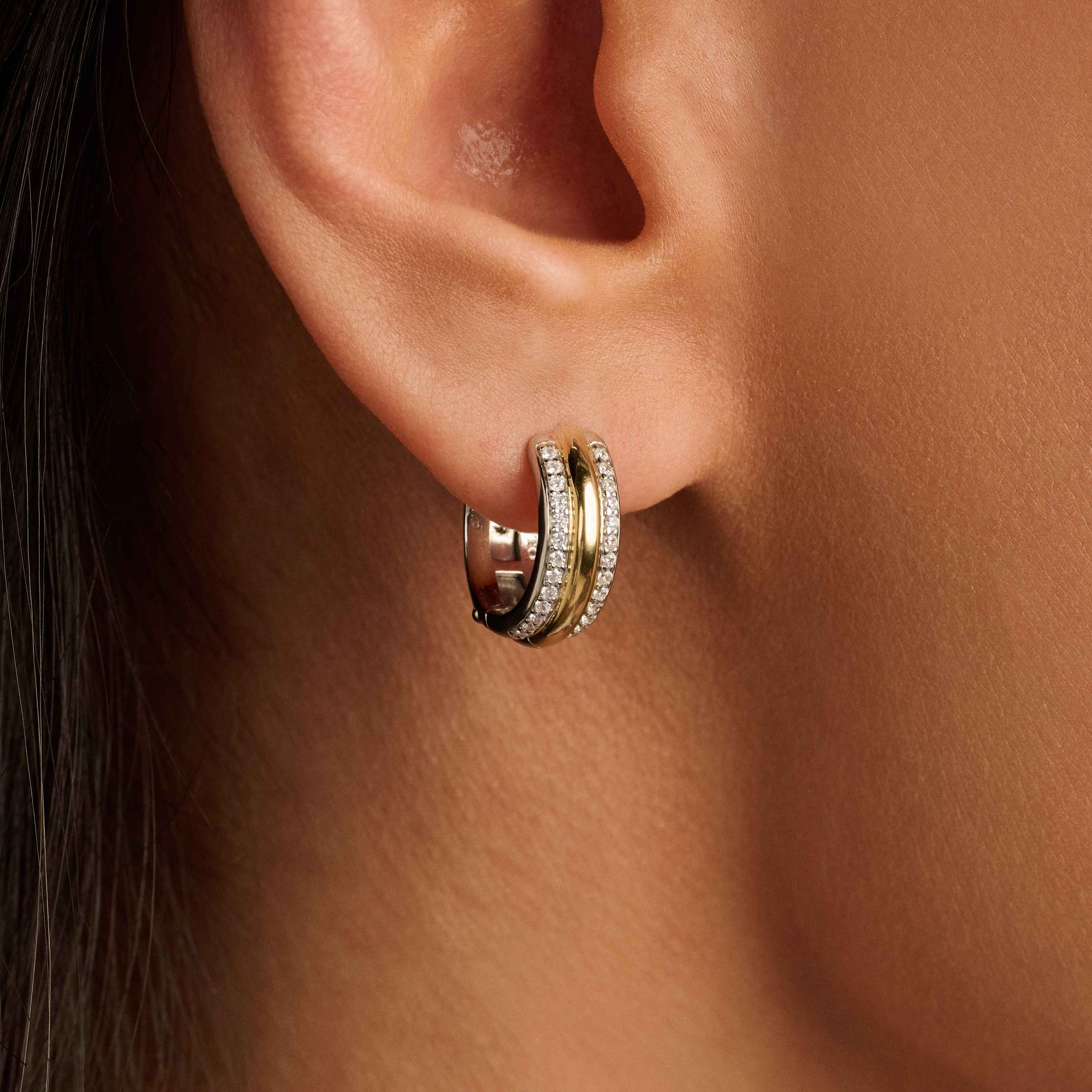 Layered Zirkonia Hoops - Image 8