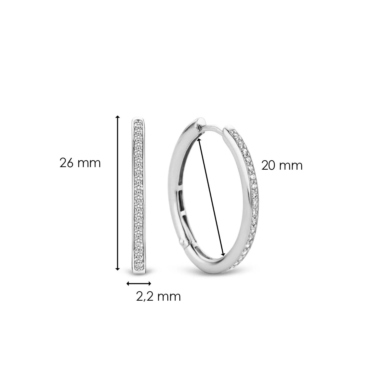 Tennis Large Hoops 20mm - Image 5