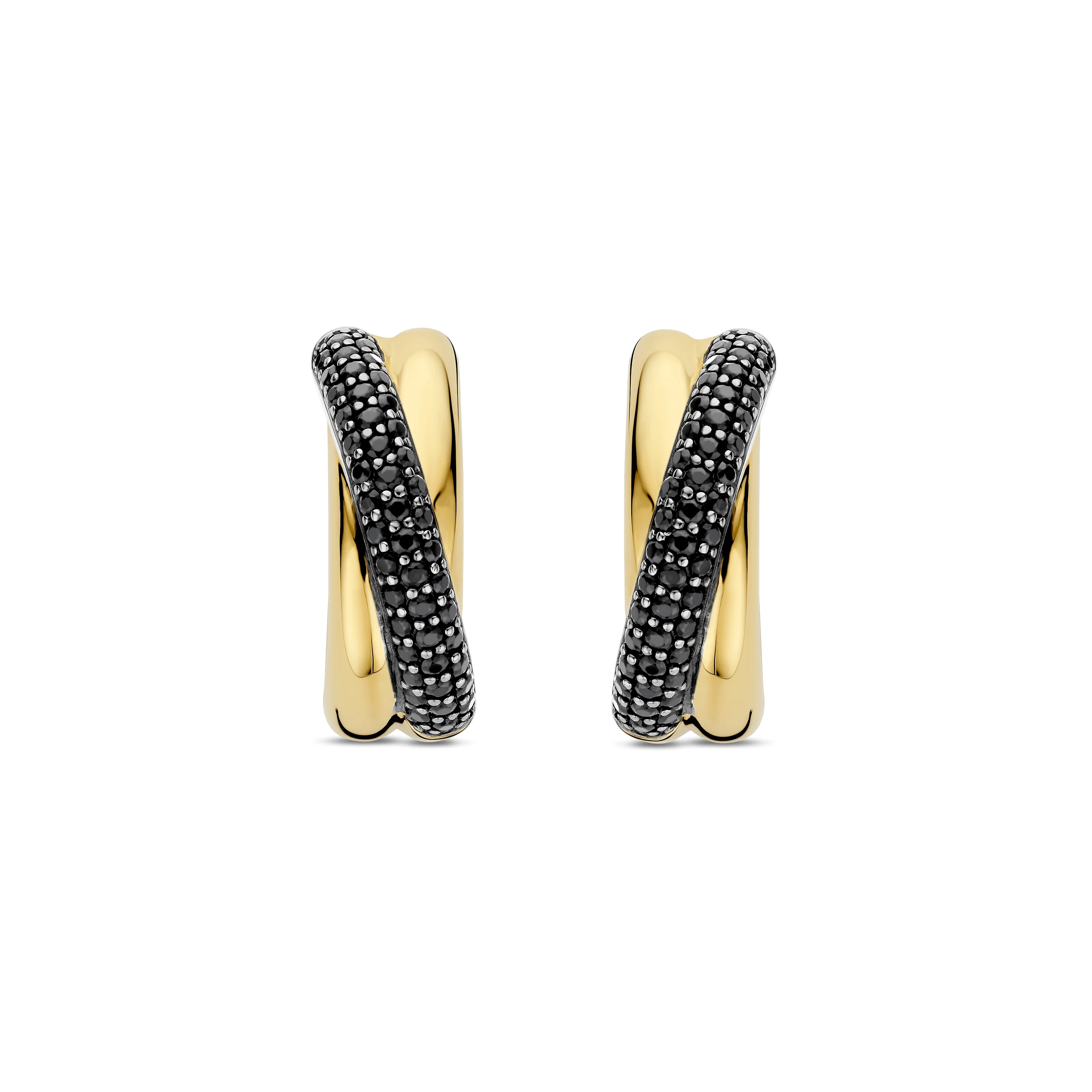Zwarte Zirkonia Crossover Hoops - Image 2