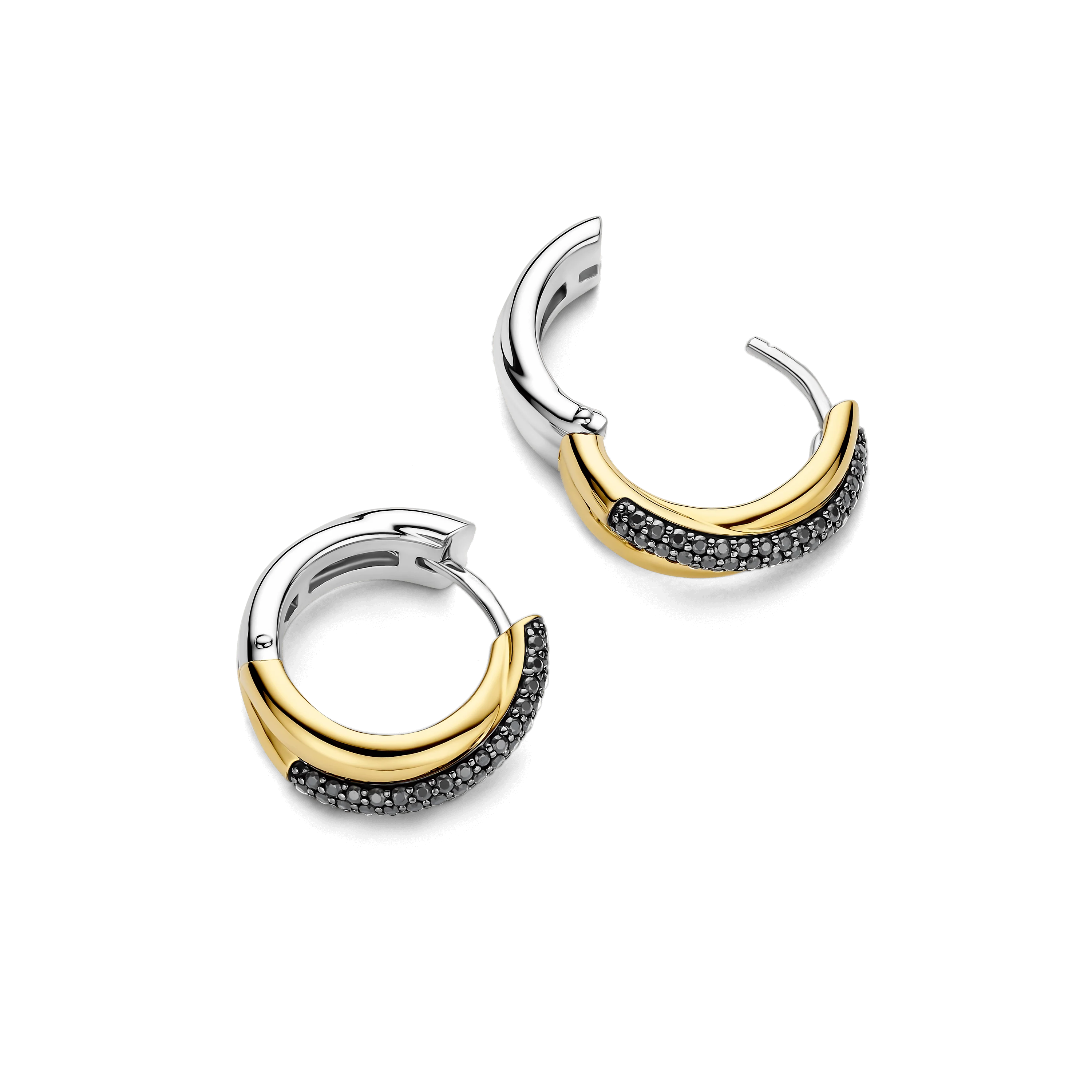 Zwarte Zirkonia Crossover Hoops - Image 3