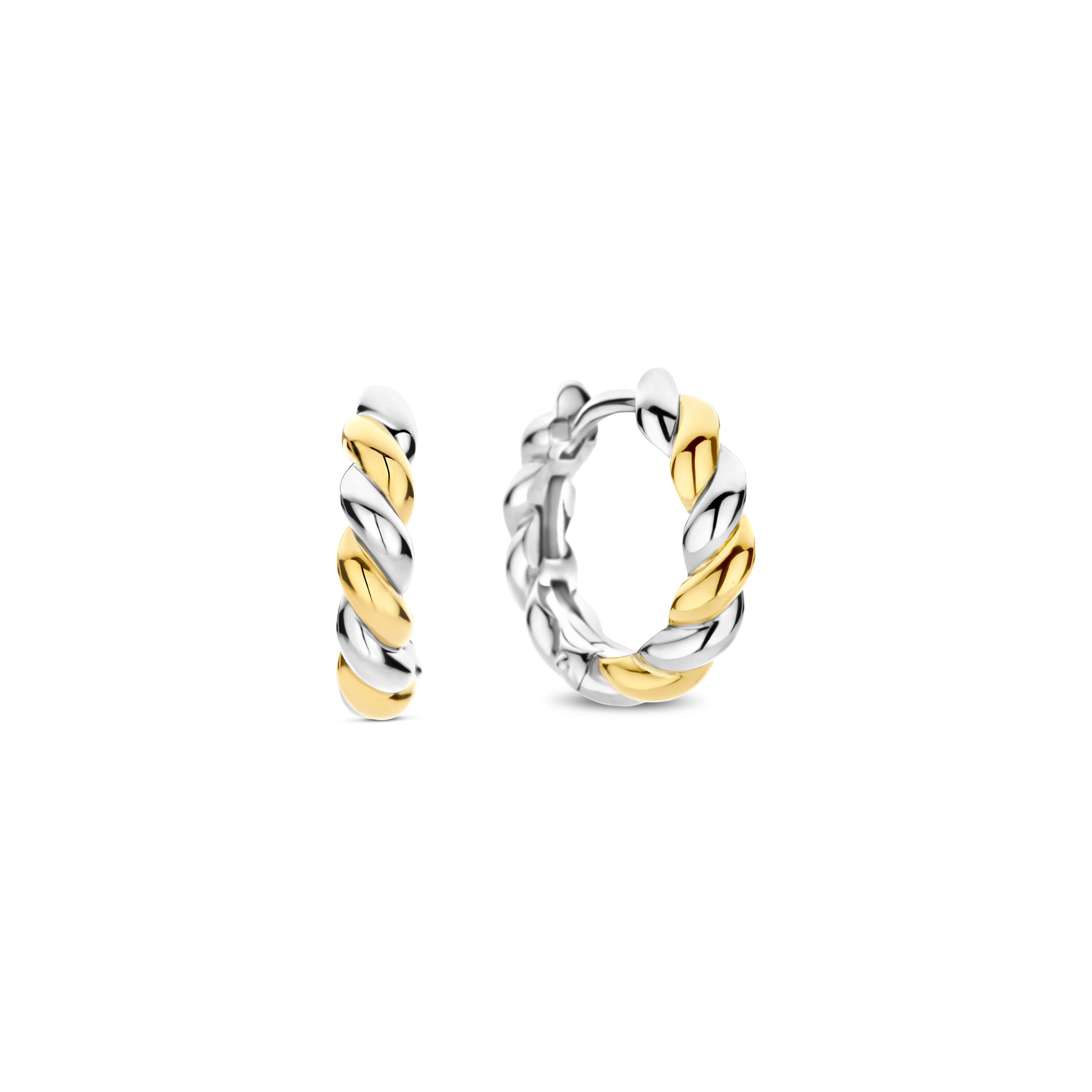 Bicolor Twisted Hoops
