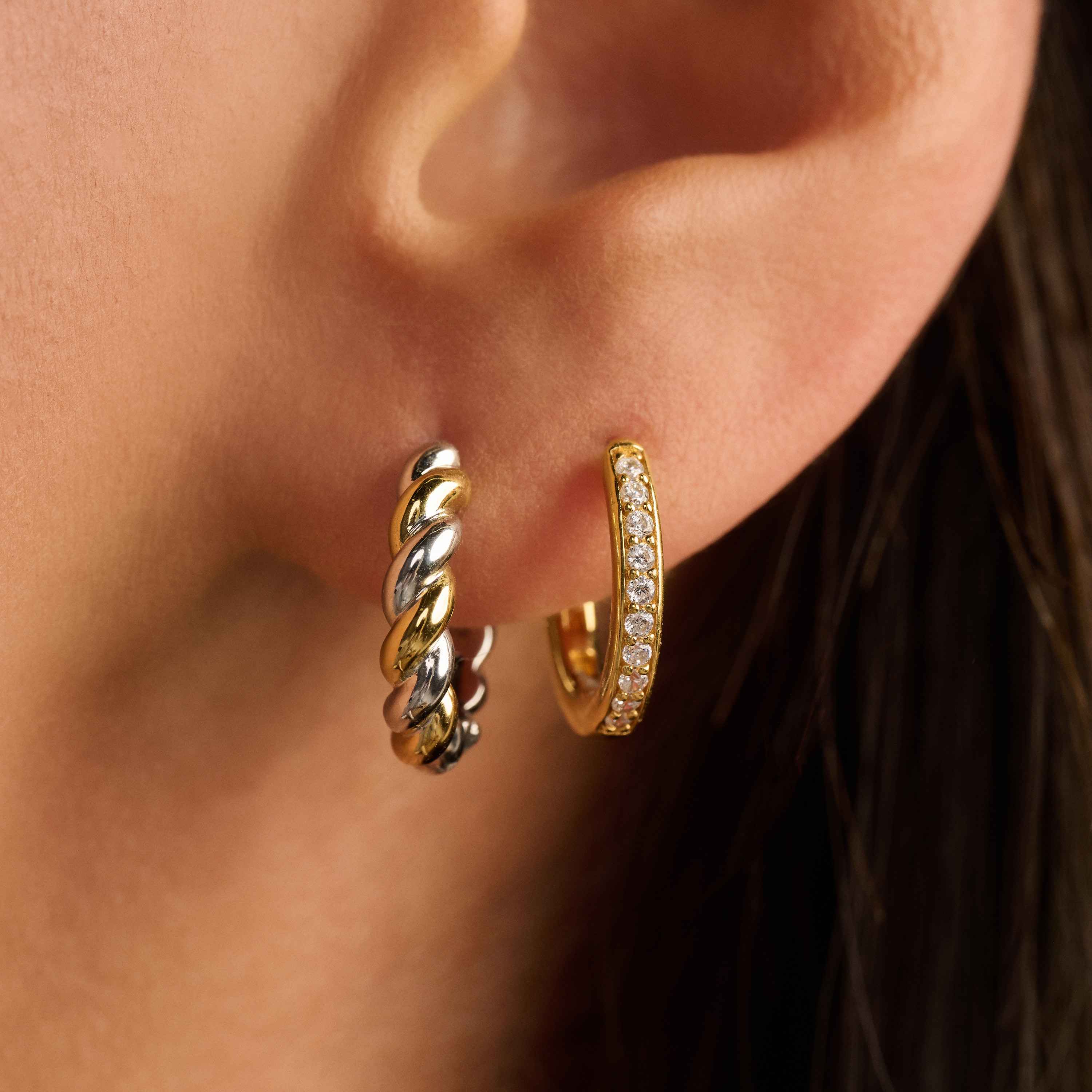 Bicolor Twisted Hoops - Image 9