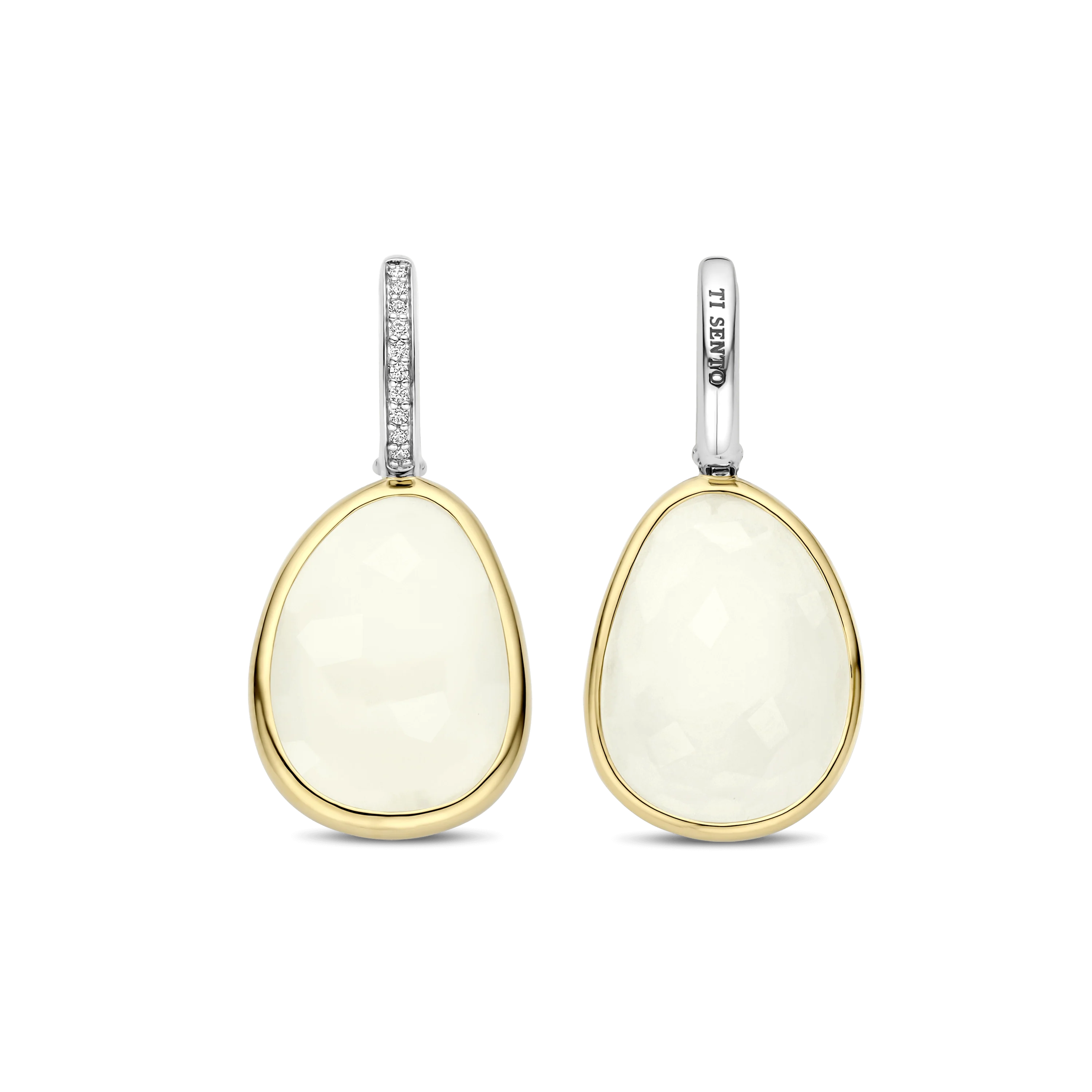 Lange oorbellen met  luxe steen - Image 3