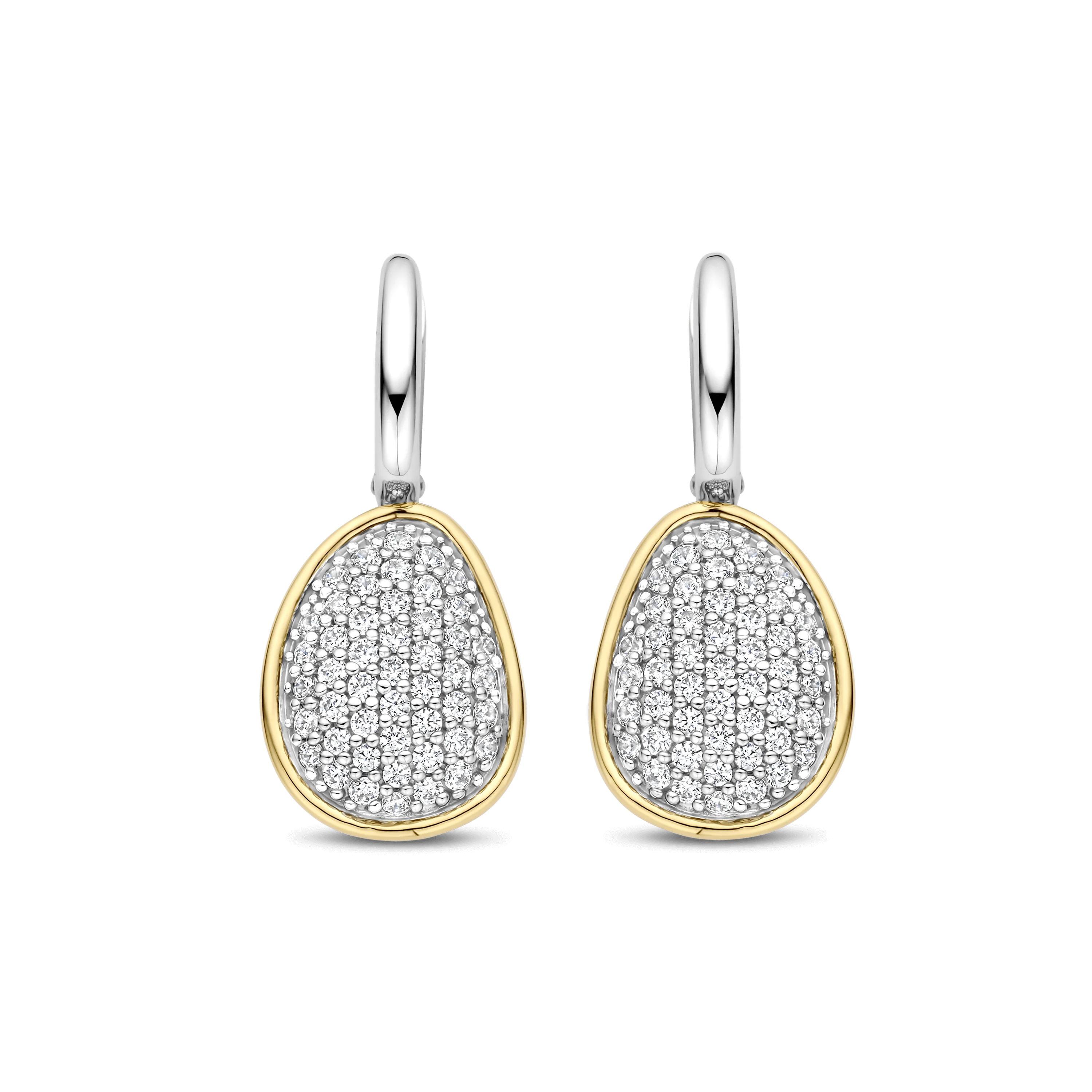 Lange oorbellen met  luxe steen - Image 2