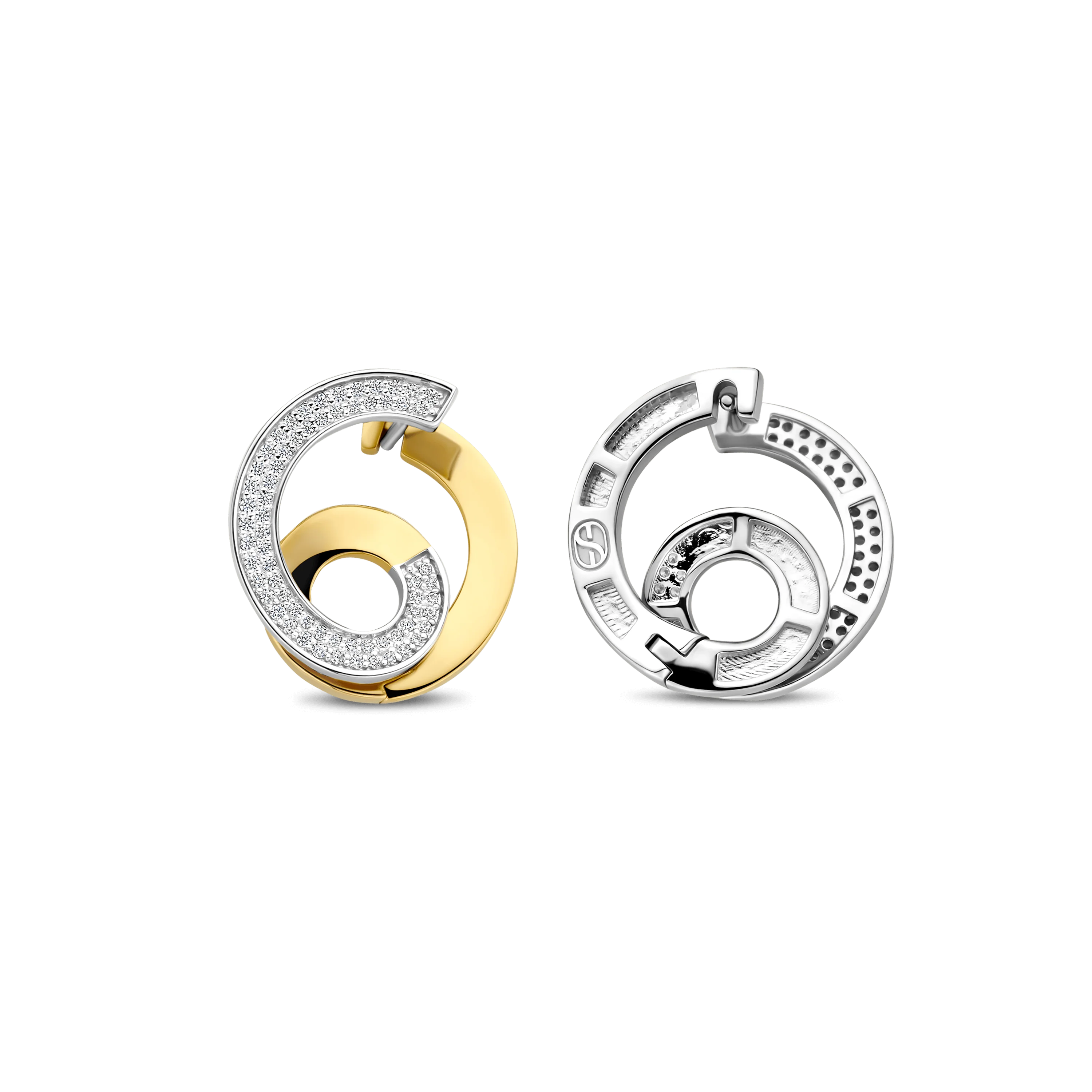 Sculptural Twisted Zirkonia Oorbellen - Image 4