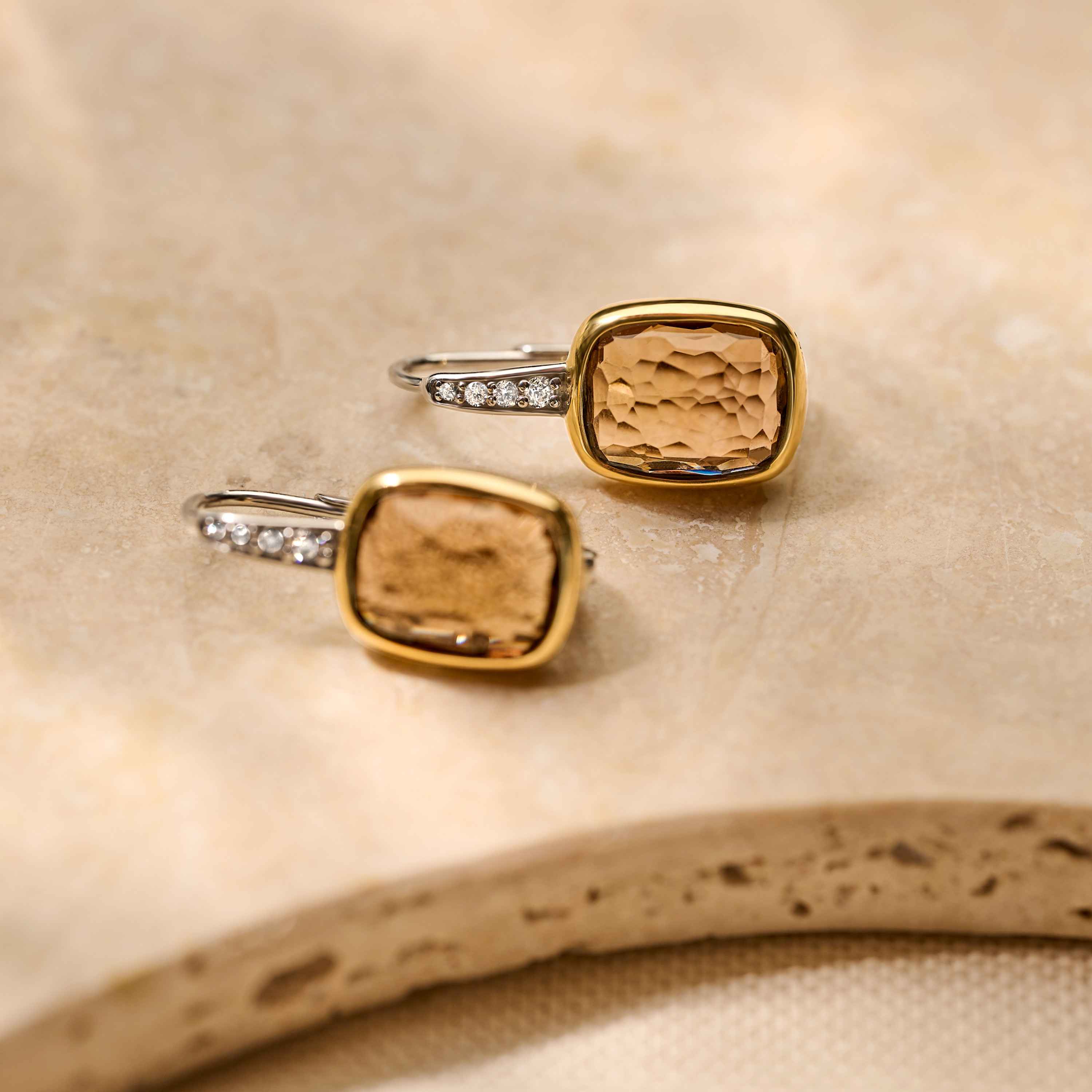 Smokey Brown Zirkonia Cushion Hoops - Image 9