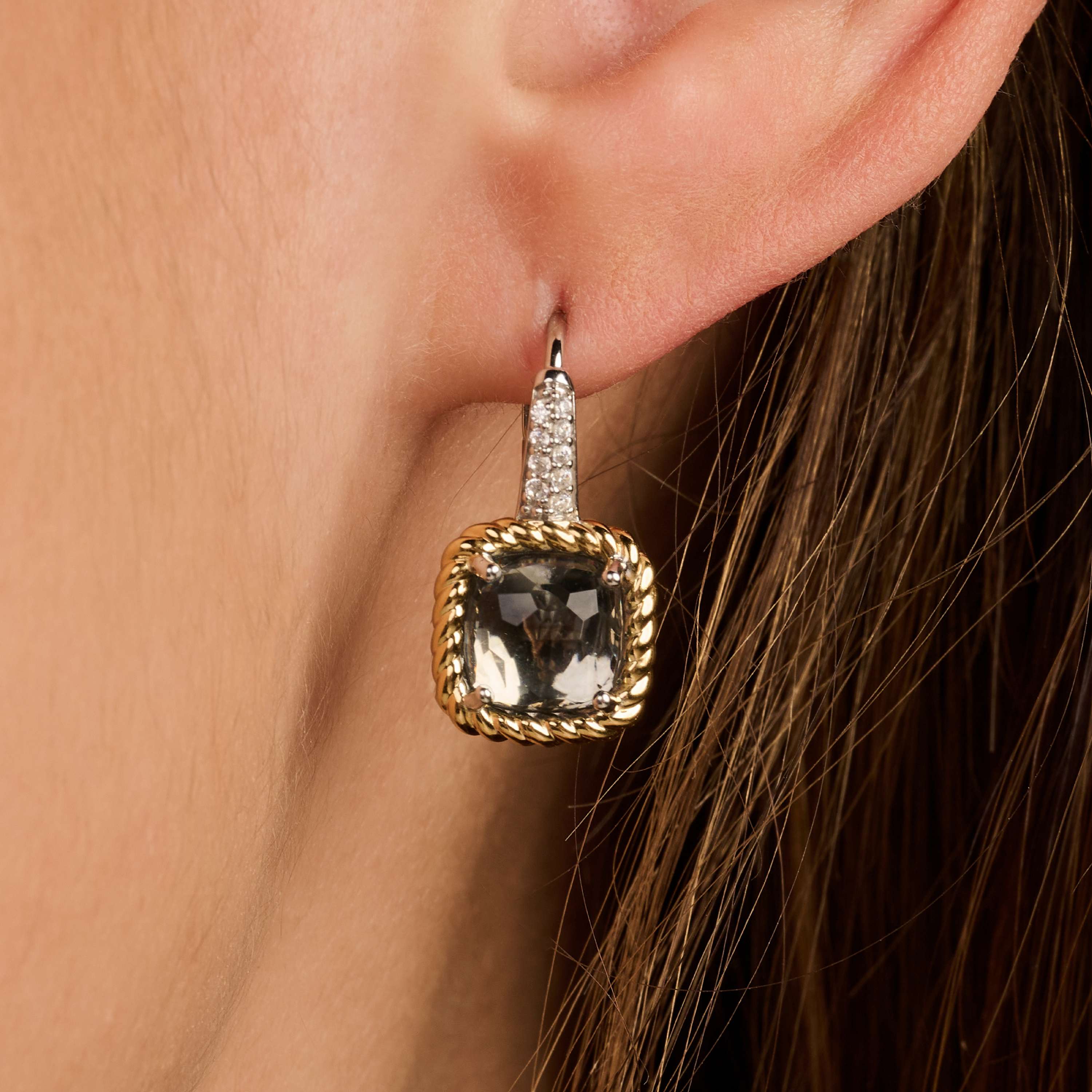 Grijze Zirkonia Cushion Hoops - Image 6