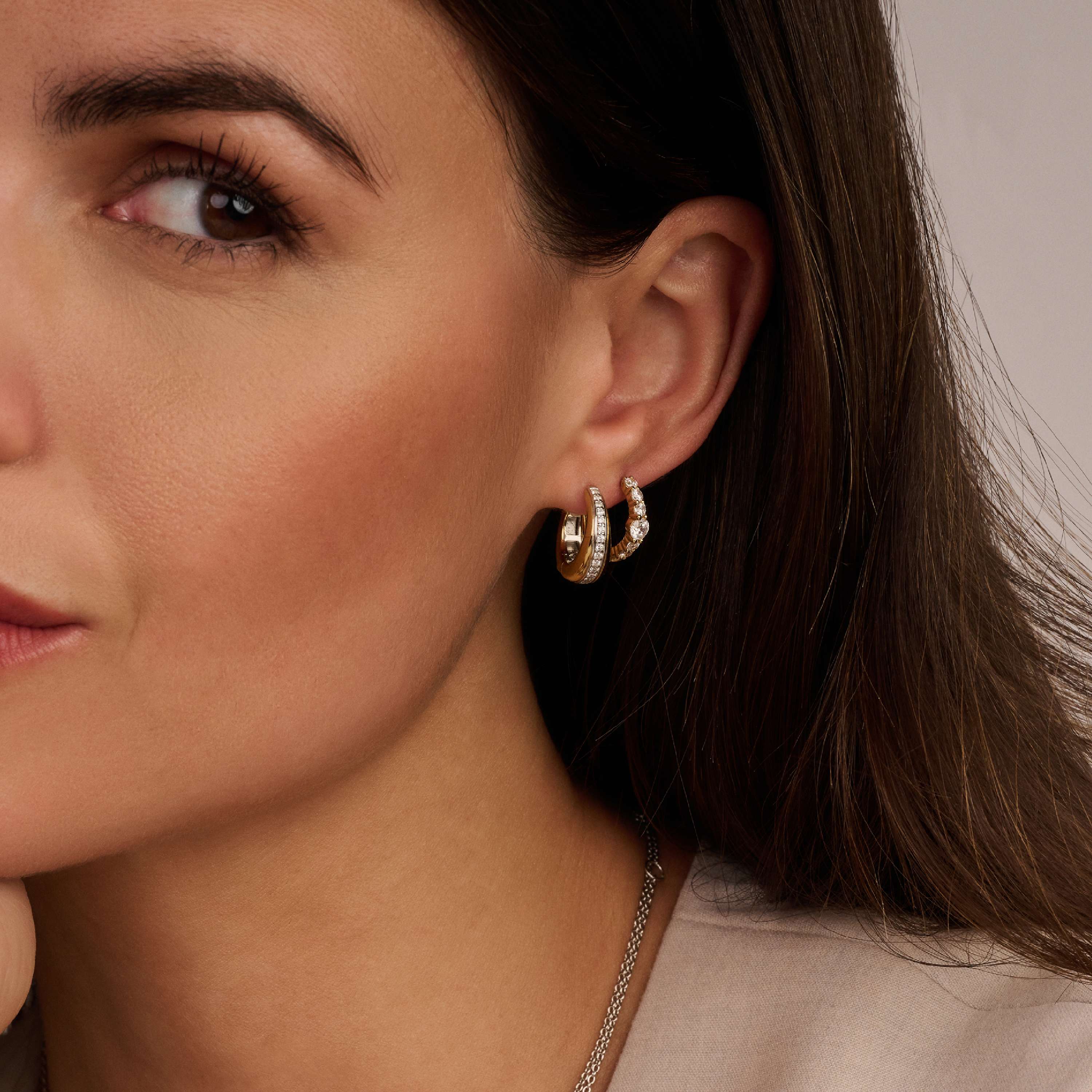 Layered Zirkonia Hoops - Image 6