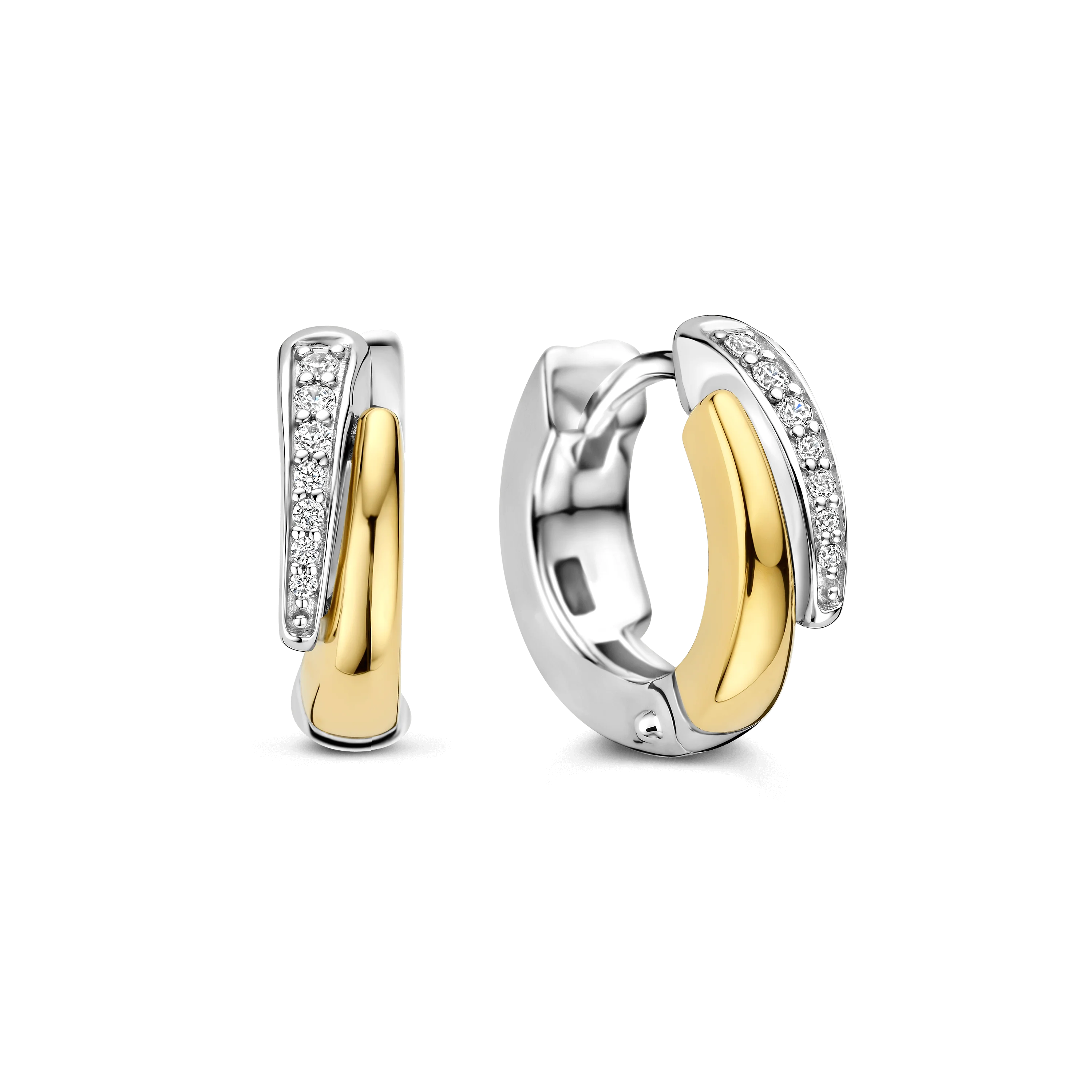 Zirkonia Layered Hoops