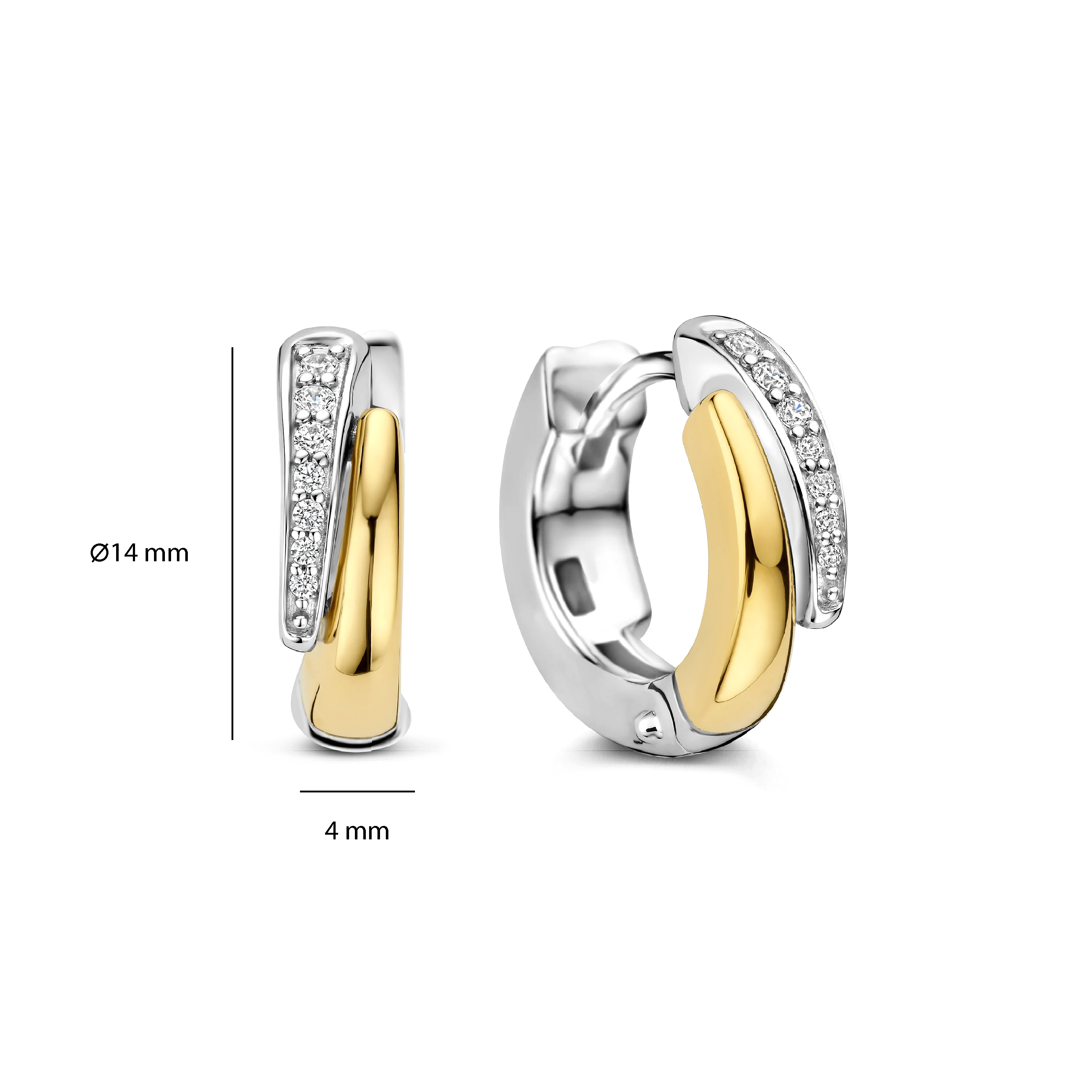 Zirkonia Layered Hoops - Image 4