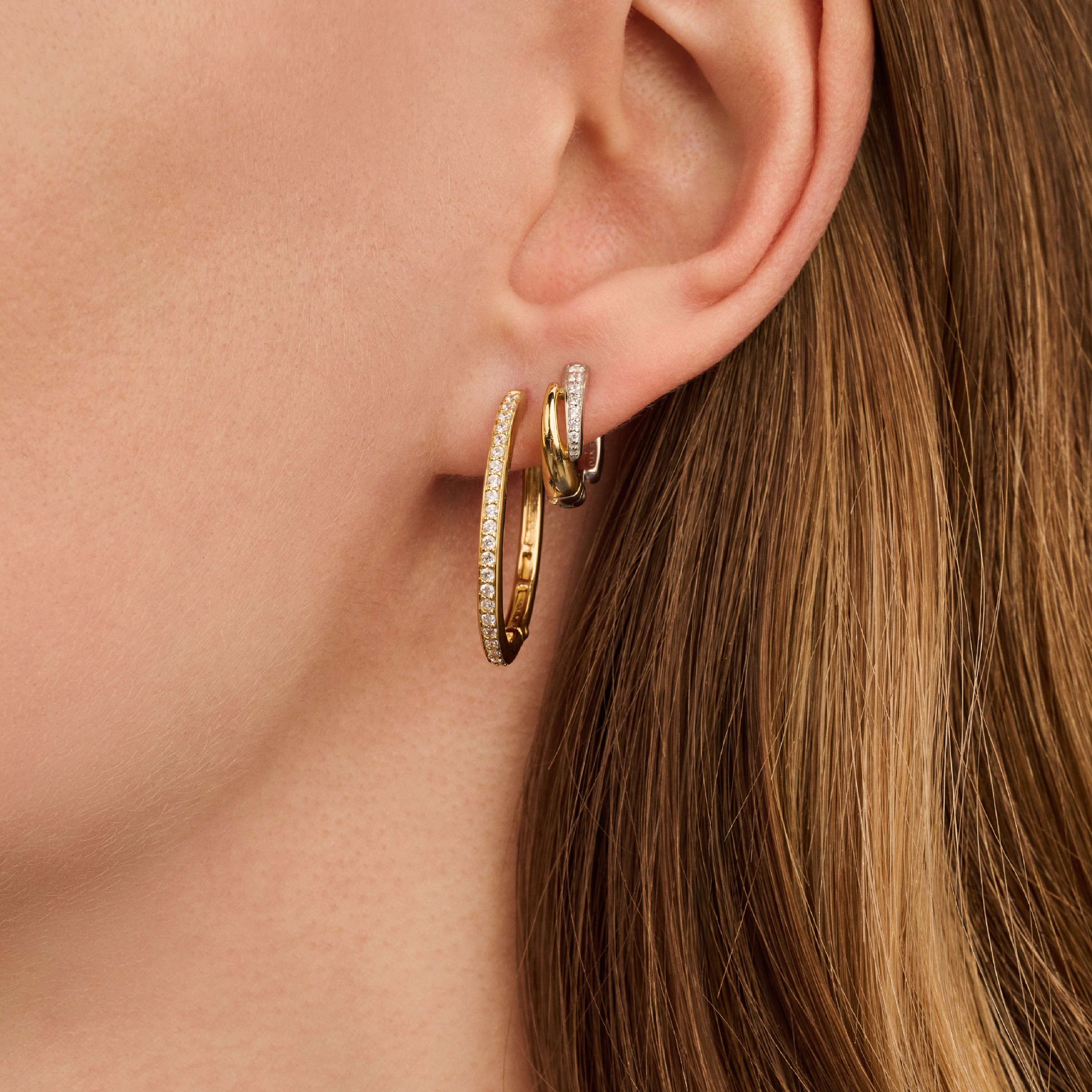 Zirkonia Layered Hoops - Image 7