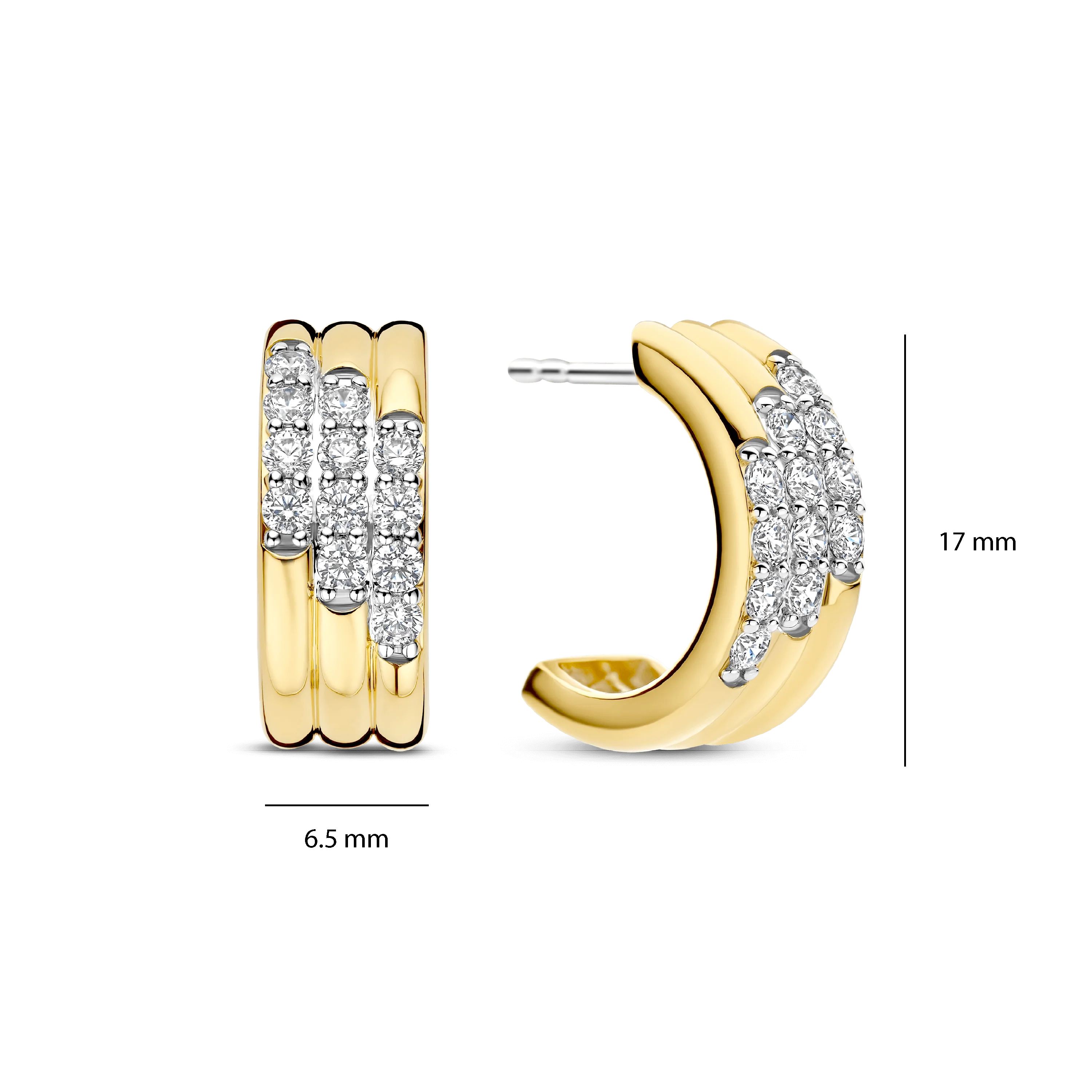 Stardust Zirkonia Layered Oorbellen - Image 3
