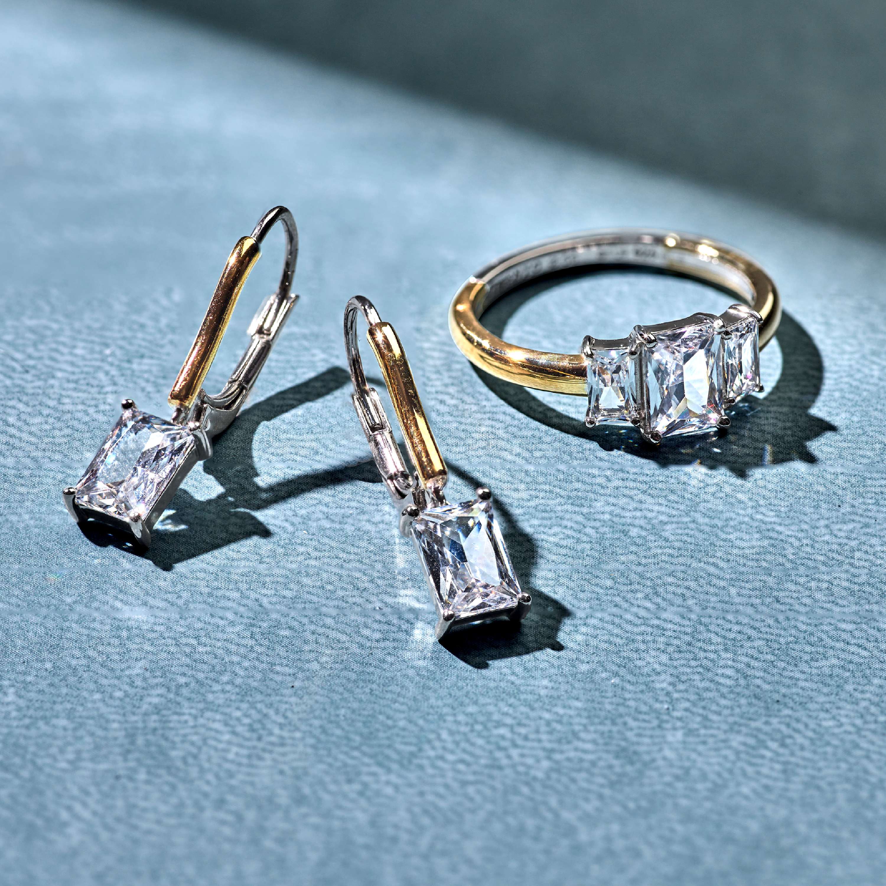 Rectangular Zirkonia Hoops - Image 7