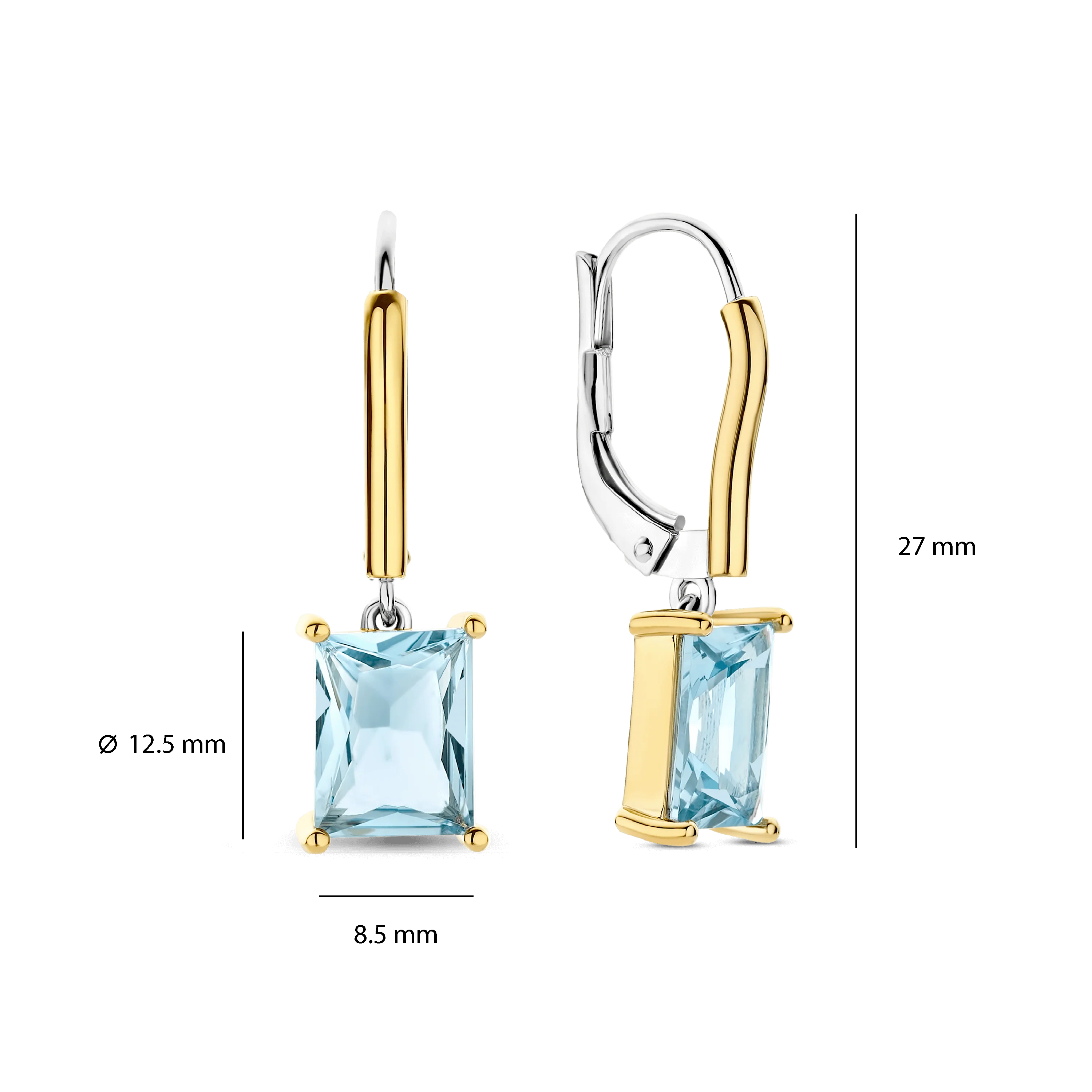 Rectangular Zirkonia Hoops - Image 3