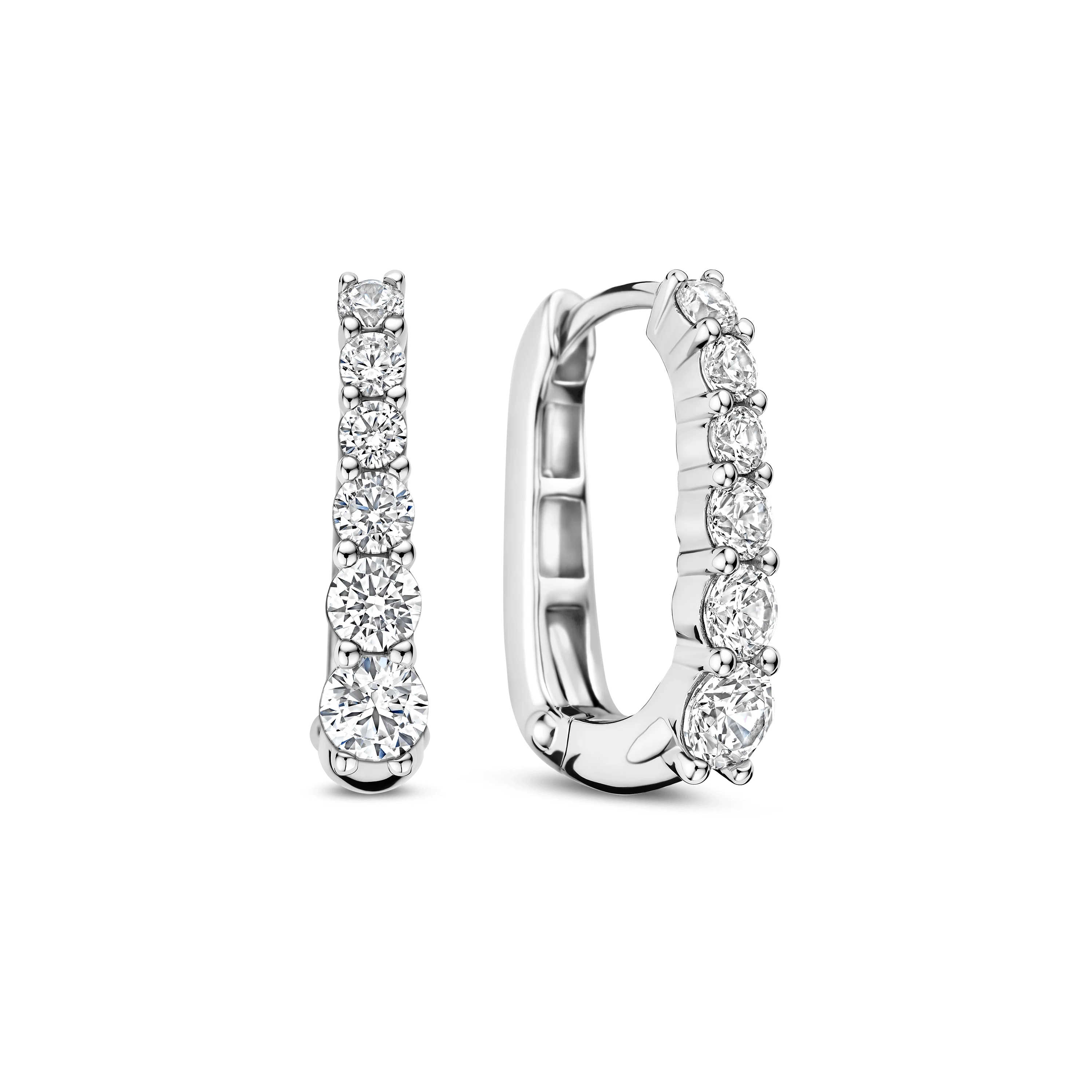 Ovale Zirkonia Hoops