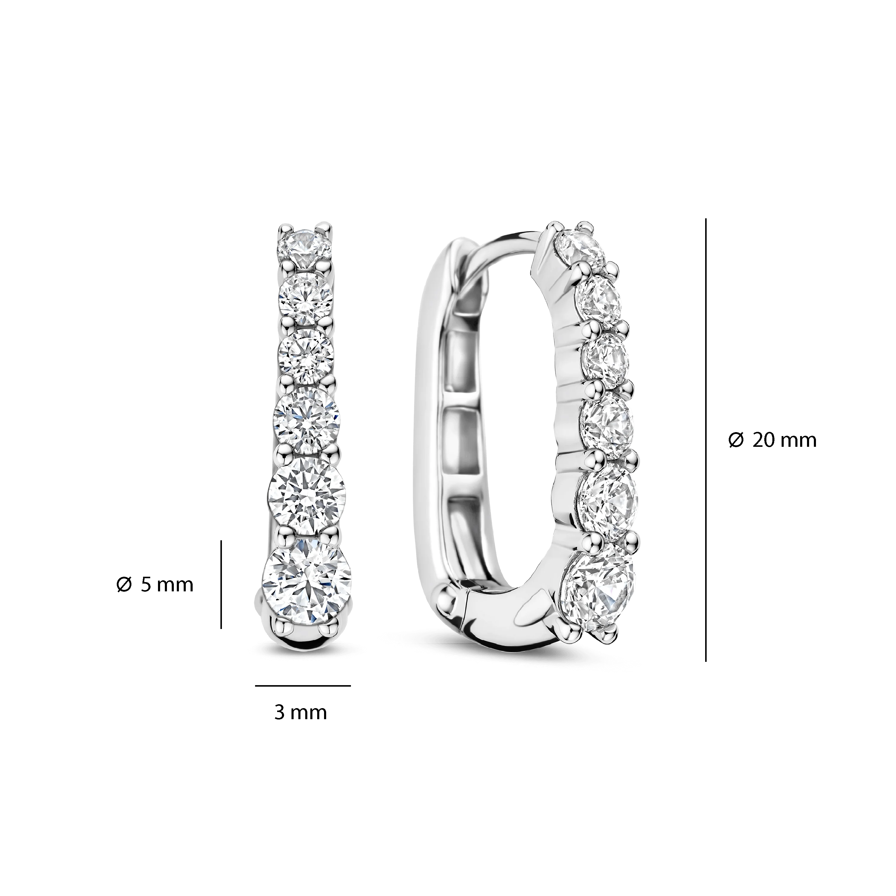Ovale Zirkonia Hoops - Image 4