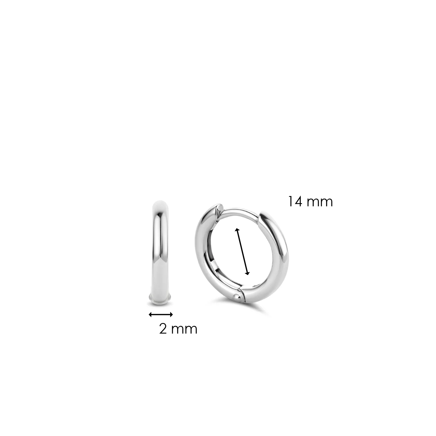 Classic Zilveren Kleine Oorringen 14mm - Image 6