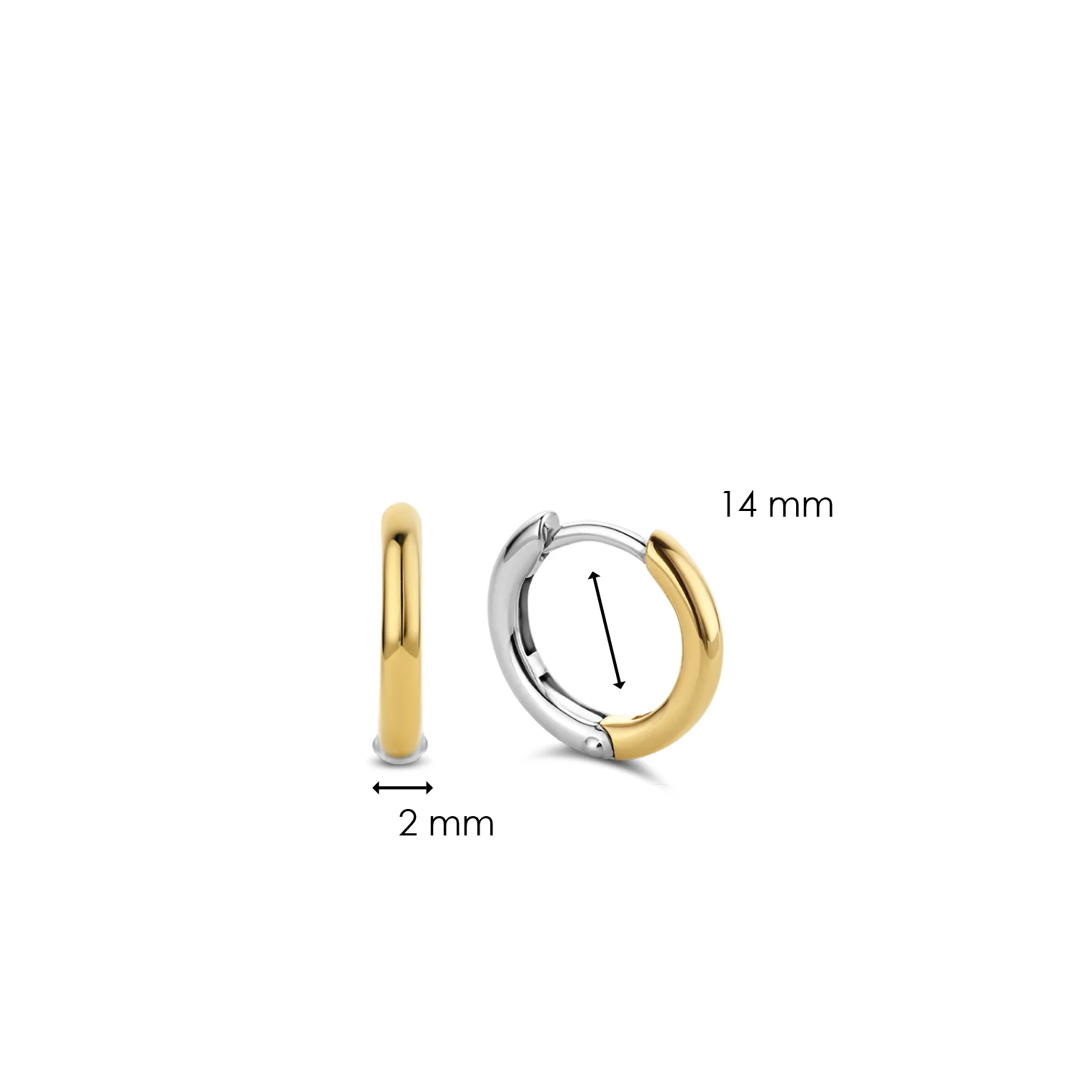 Classic Goudkleurige Kleine Oorringen 14mm - Image 6