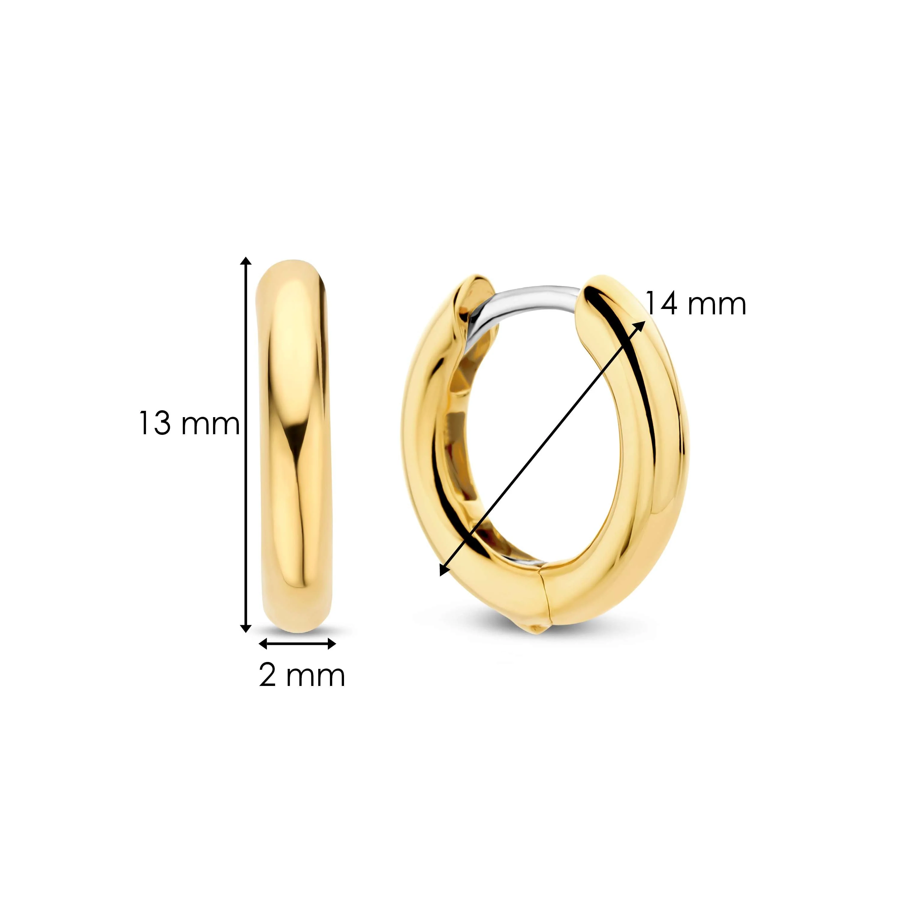 Classic Goudkleurige Kleine Oorringen 14mm - Image 6