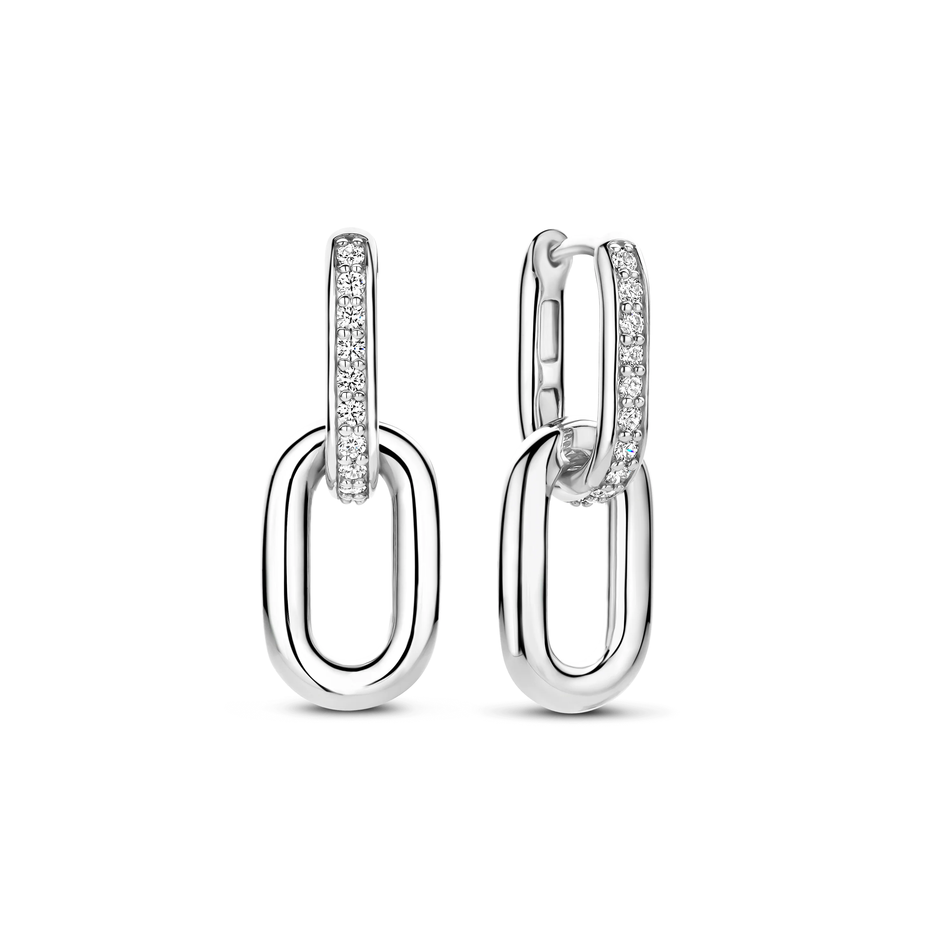 Signature Zirkonia Schakel Hoops