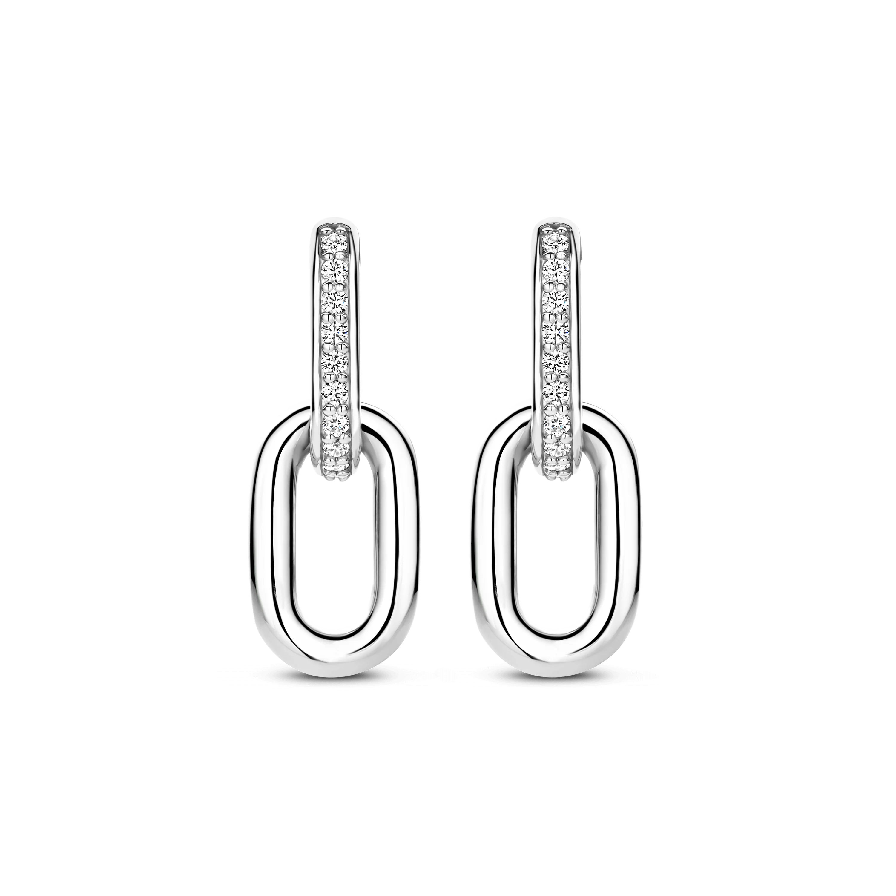 Signature Zirkonia Schakel Hoops - Image 2