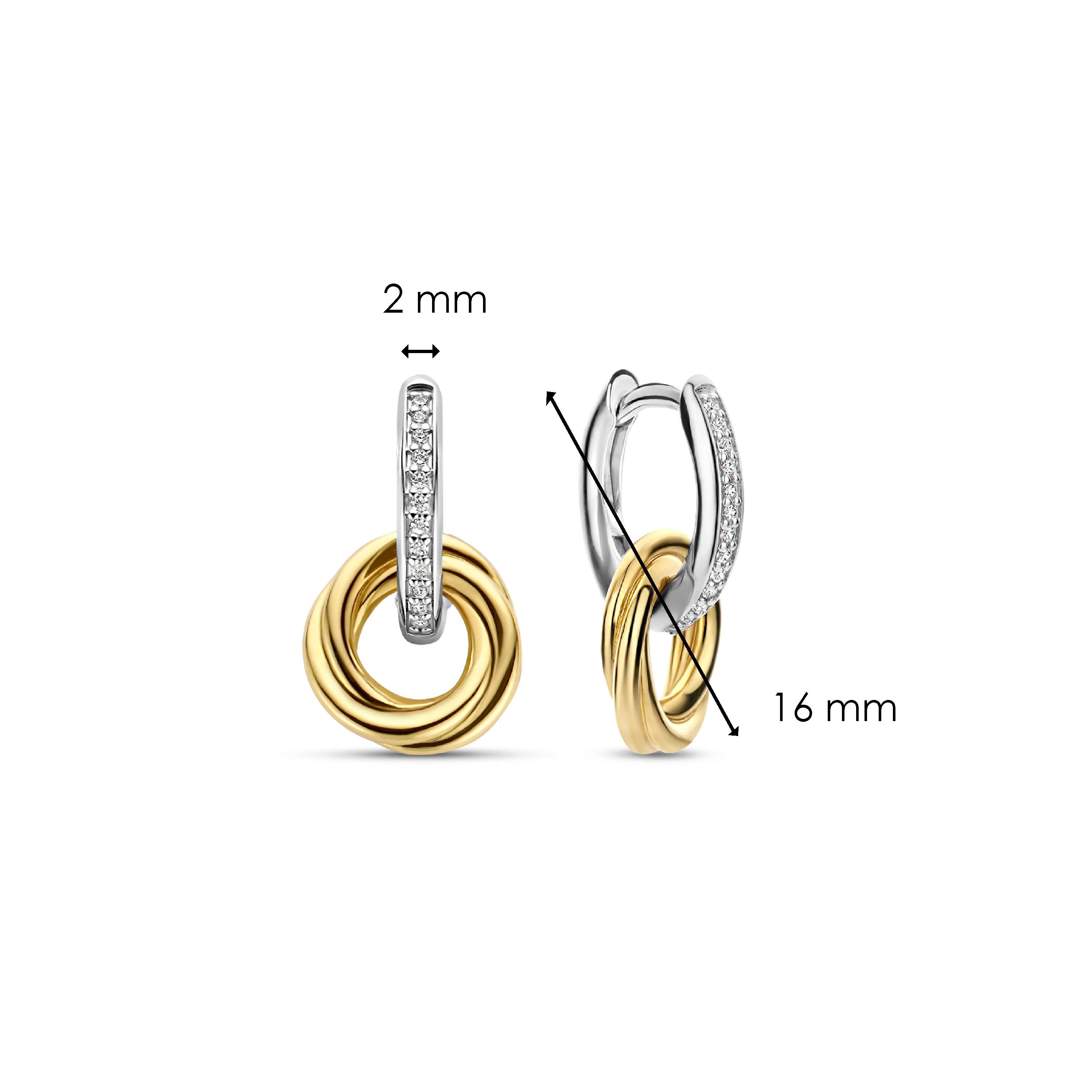 Zirkonia Crossover Cirkel Hoops - Image 5