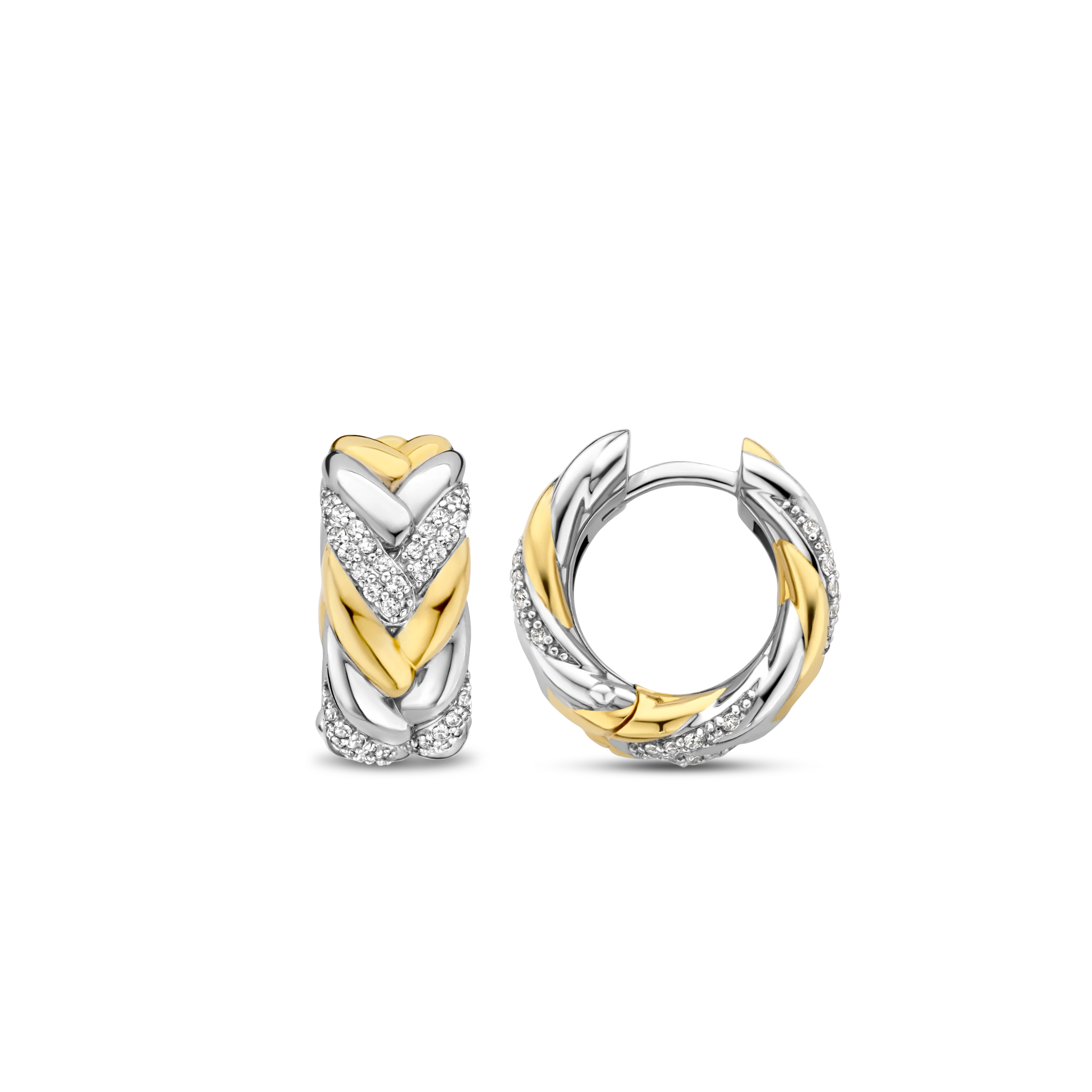 Vintage Zirkonia Schakel Hoops - Image 3