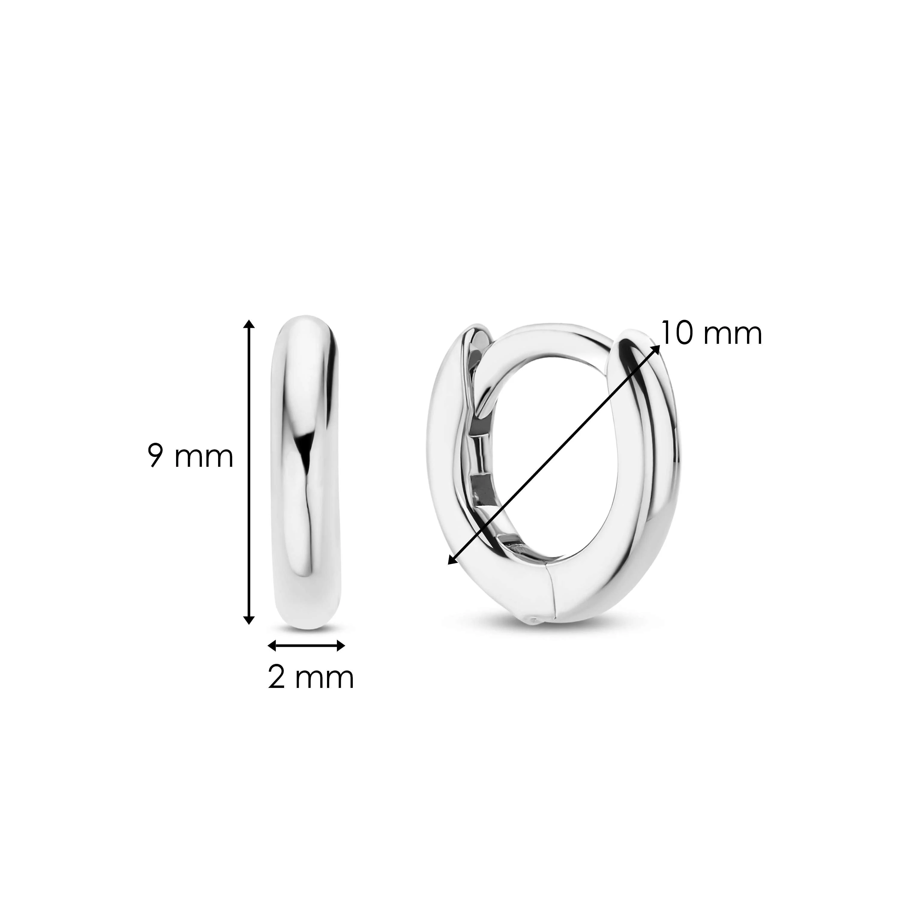 Classic Zilveren Mini Huggies 10mm - Image 6