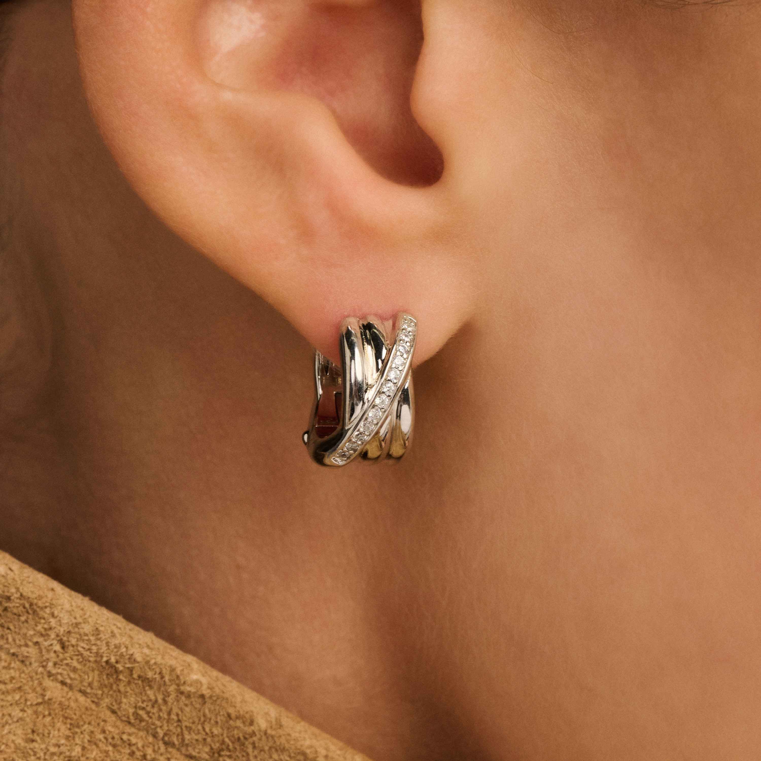 Zirkonia Crossover Hoops - Image 7