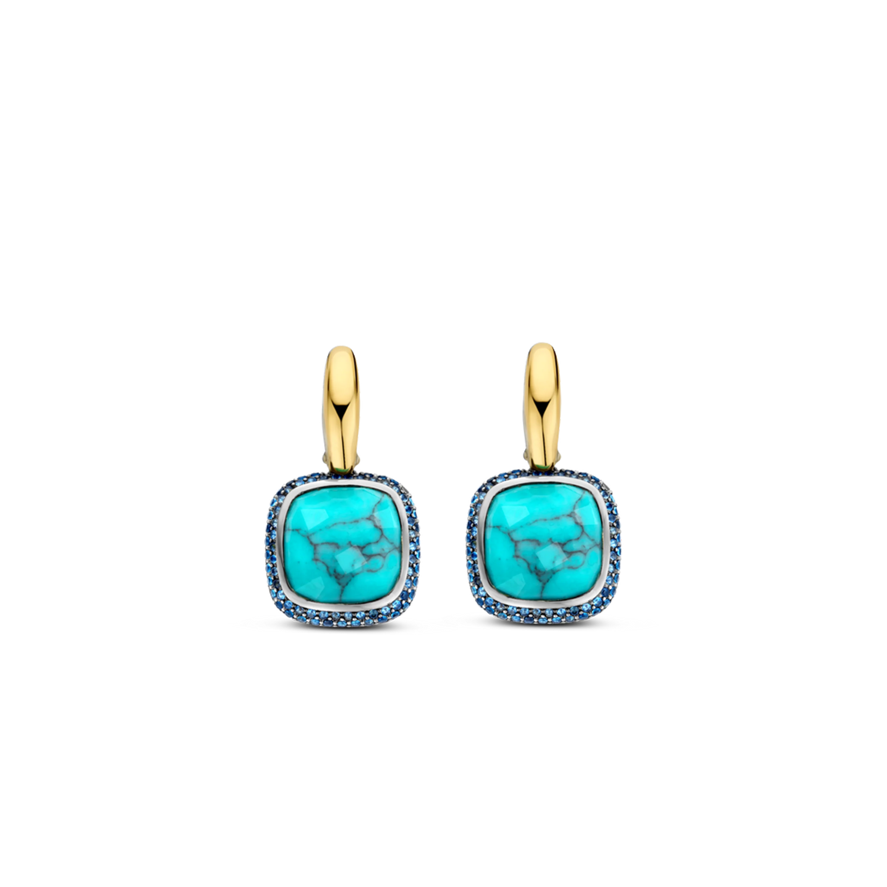 Turqoise Zirkonia Cushion Hoops - Image 2