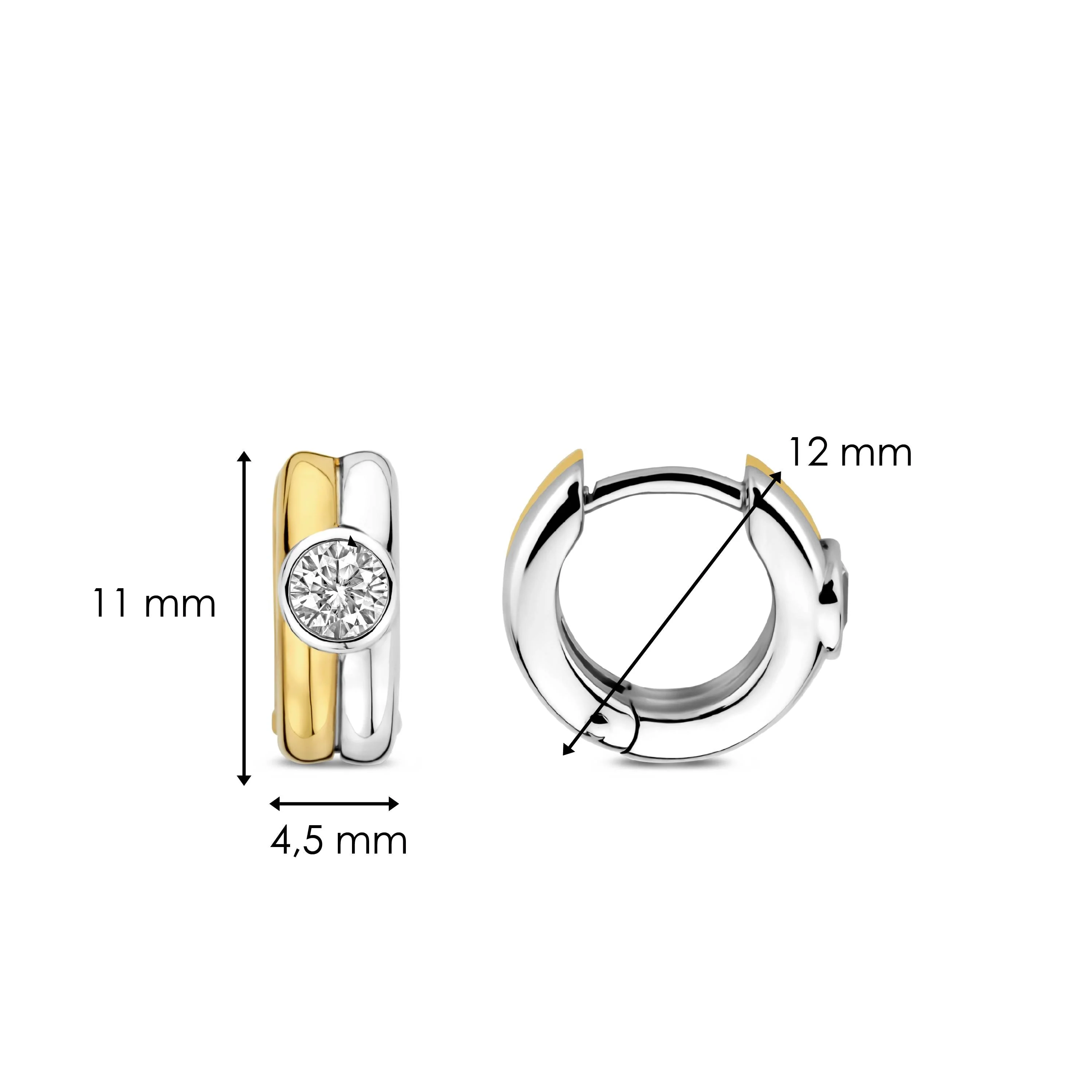 Double Ring Hoops met steen - Image 6