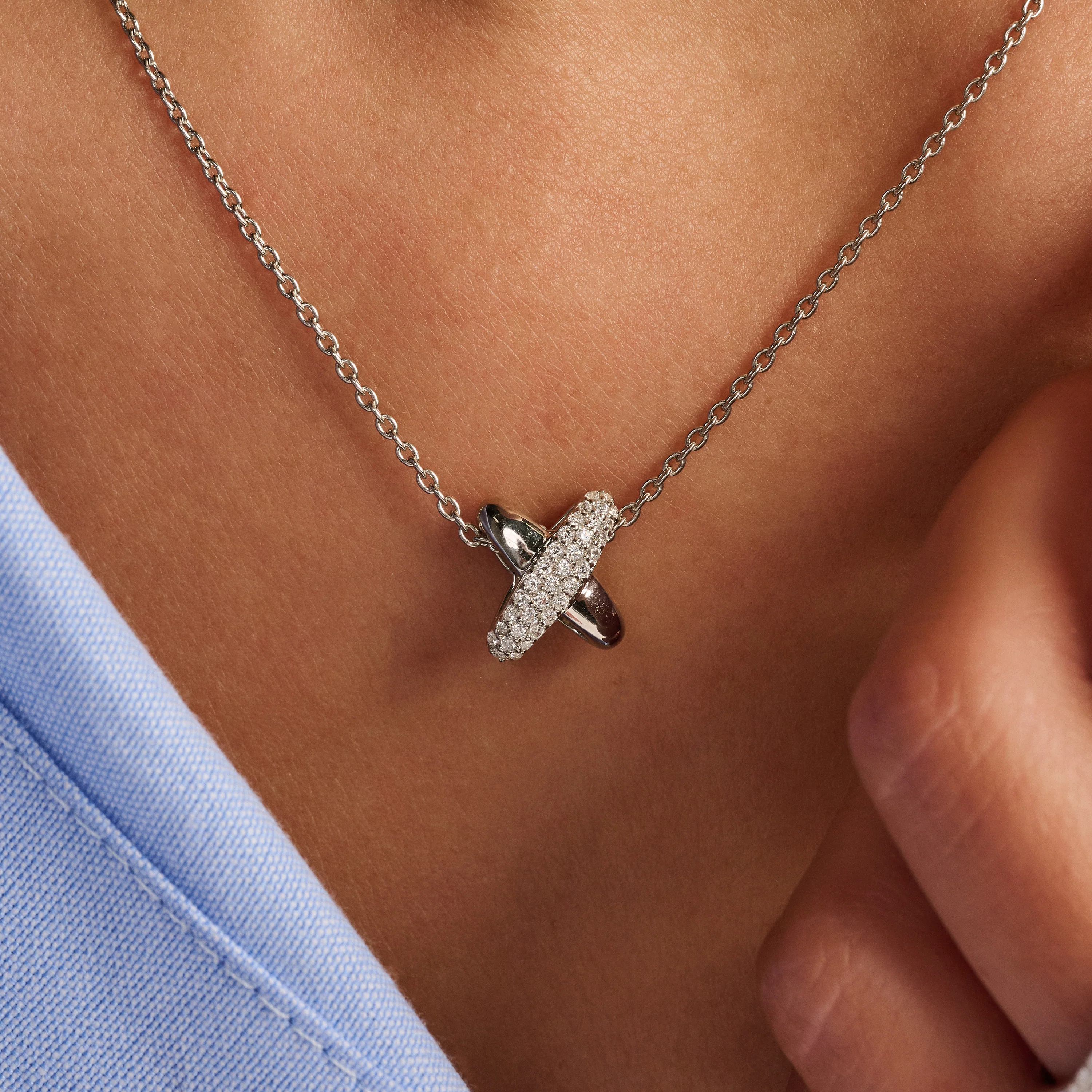 Zirkonia Cross Ketting - Image 11